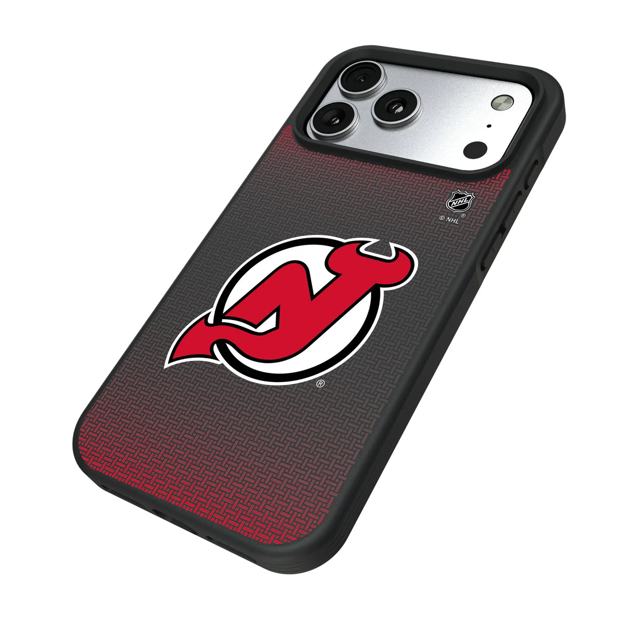 New Jersey Devils Linen iPhone Bump Phone Case for Apple iPhone - Isometric View#Device_iPhone 17 Pro Max