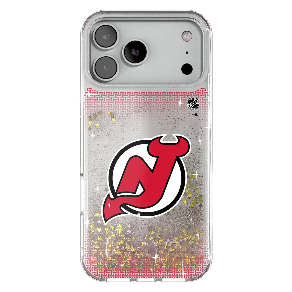New Jersey Devils Linen Glitter Phone Case for Apple iPhone