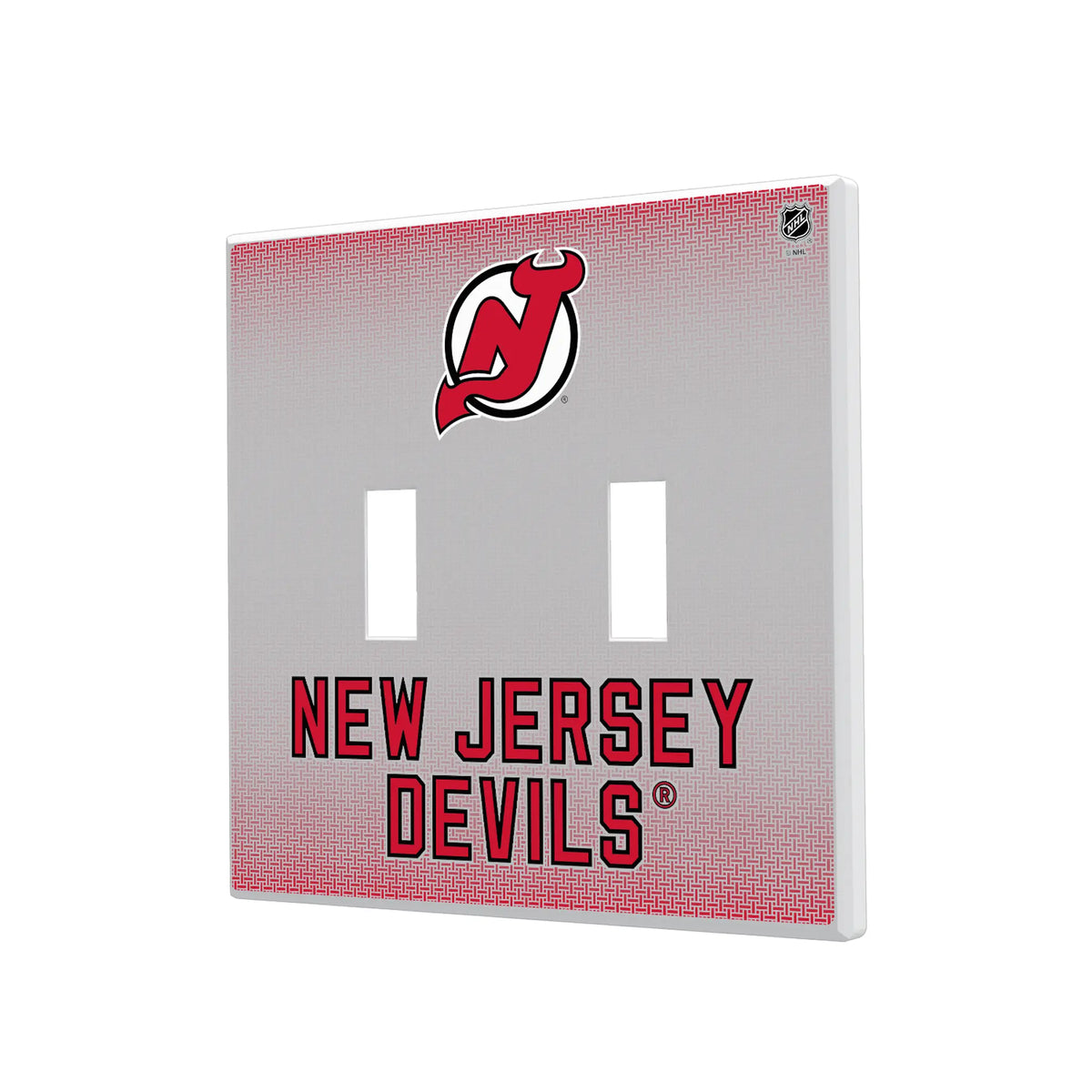 New Jersey Devils Linen Hidden-Screw Light Switch Plate#Style_Double Toggle