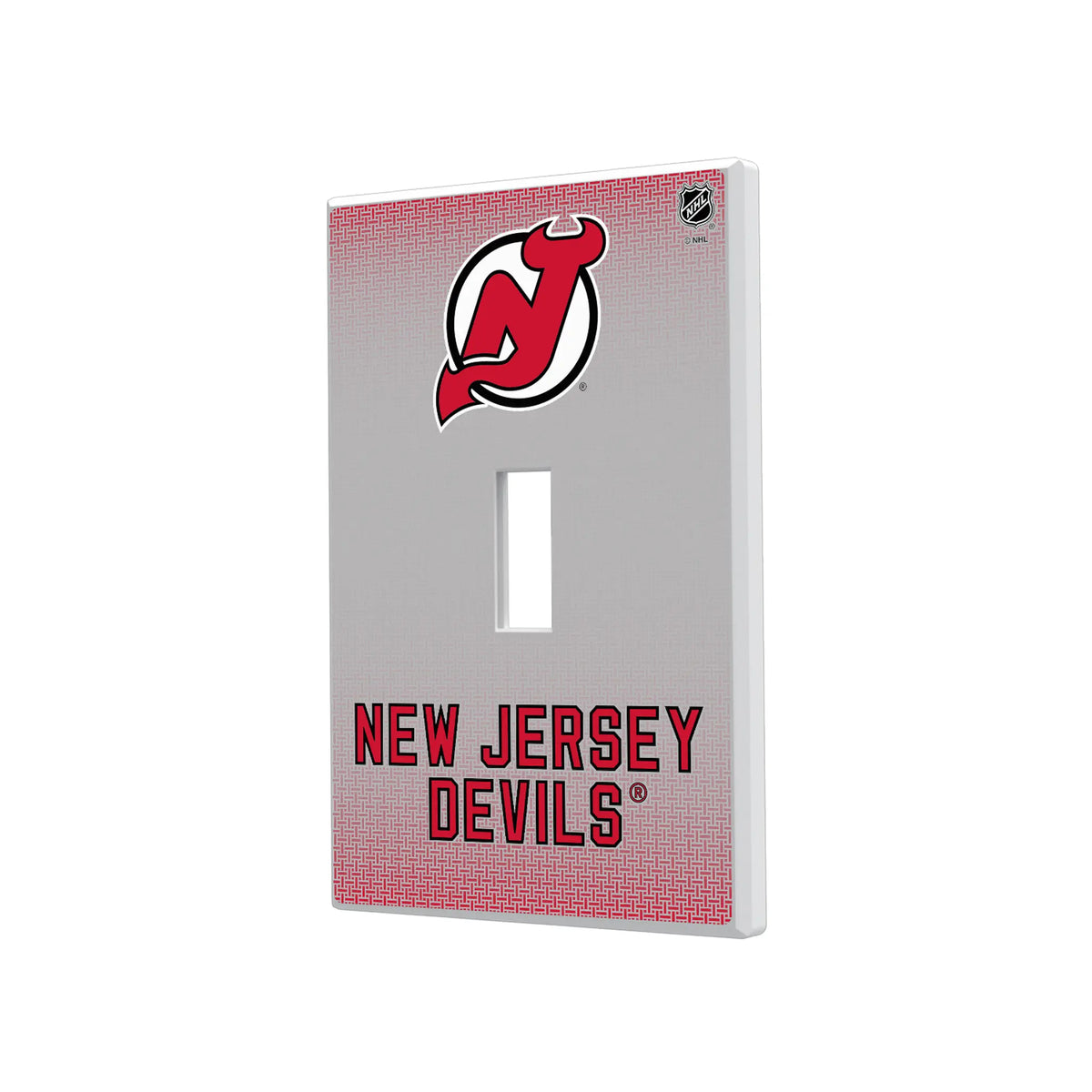 New Jersey Devils Linen Hidden-Screw Light Switch Plate#Style_Single Toggle