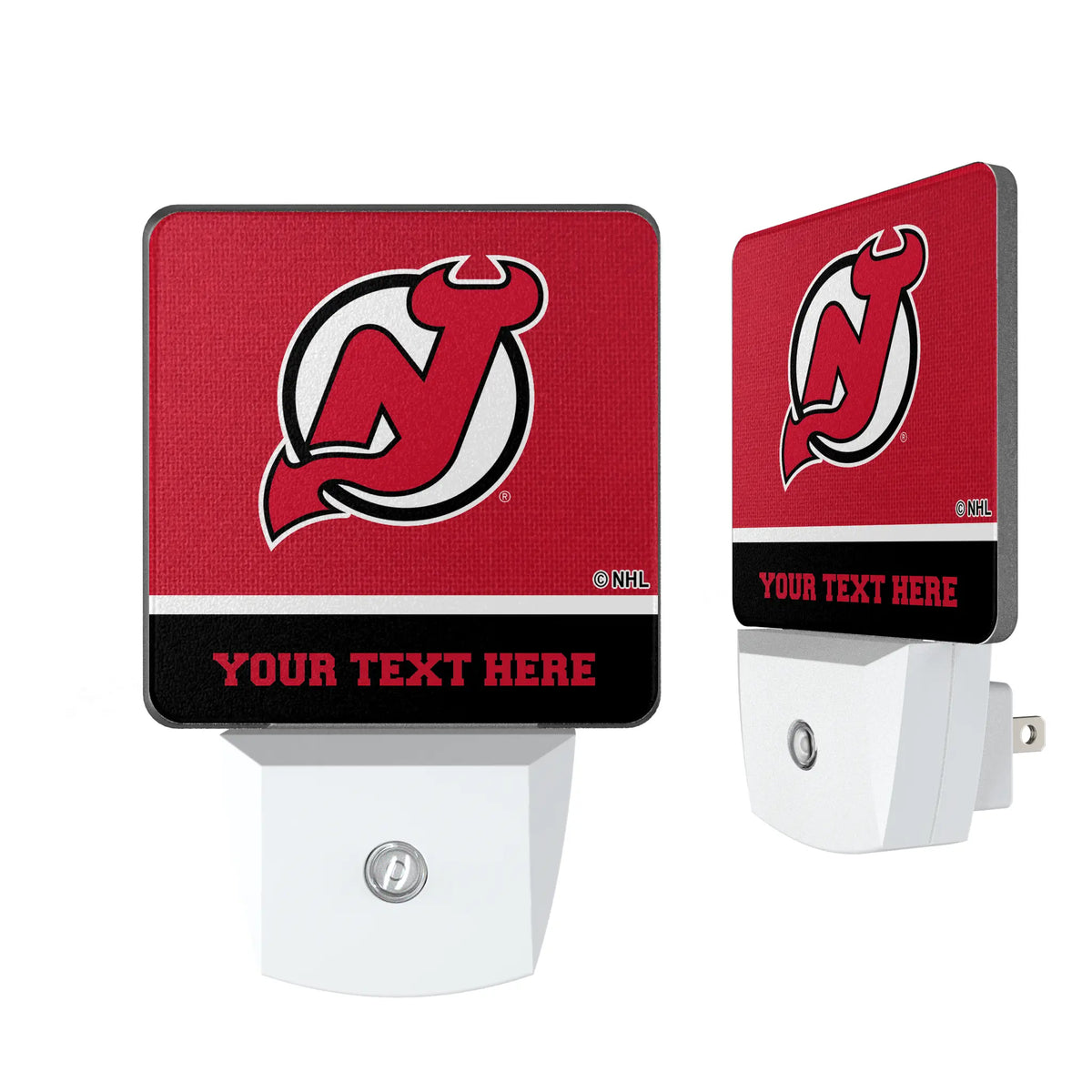 New Jersey Devils Personalized Endzone Solid Night Light 2-Pack