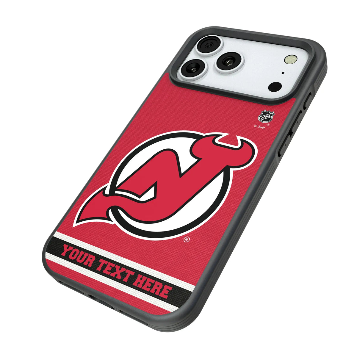 New Jersey Devils Personalized Stripe iPhone Bump Phone Case for Apple iPhone - Isometric View#Device_iPhone 18 Pro Max