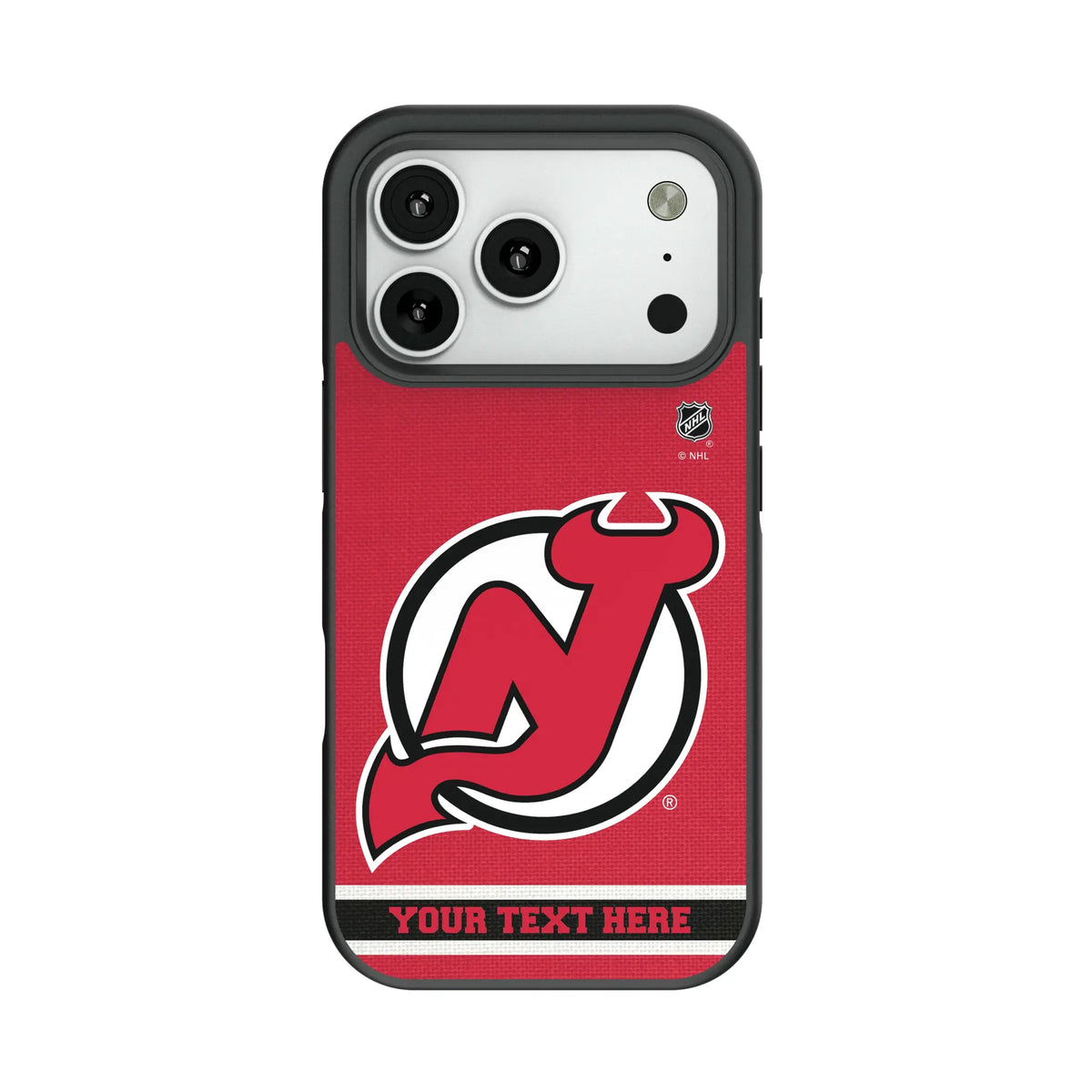 New Jersey Devils Personalized Stripe Bump Phone Case for Apple iPhone