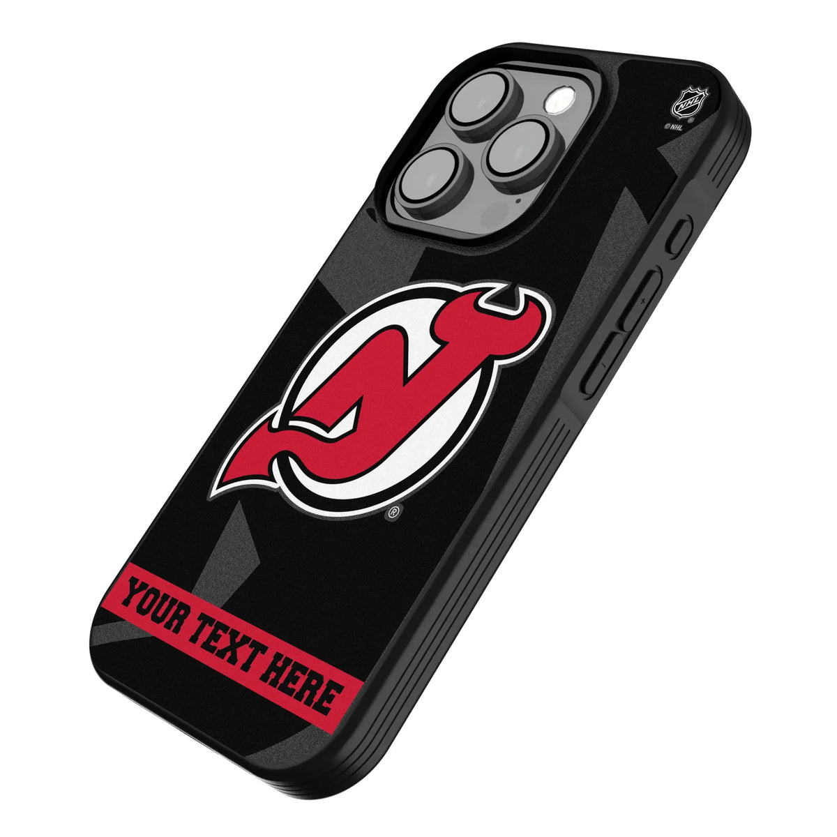 New Jersey Devils Personalized Tilt iPhone Bump Phone Case for Apple iPhone - Isometric View