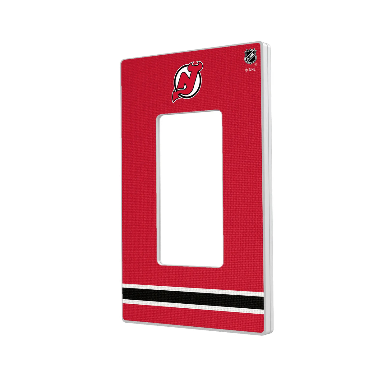 New Jersey Devils Stripe Hidden-Screw Light Switch Plate#Style_Single Rocker