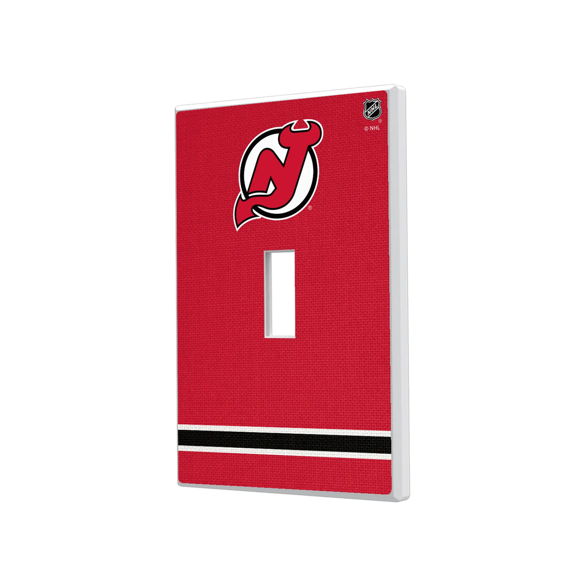 New Jersey Devils Stripe Hidden-Screw Light Switch Plate#Style_Single Toggle