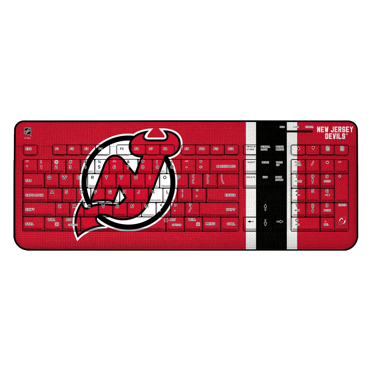 New Jersey Devils Stripe Wireless USB Keyboard