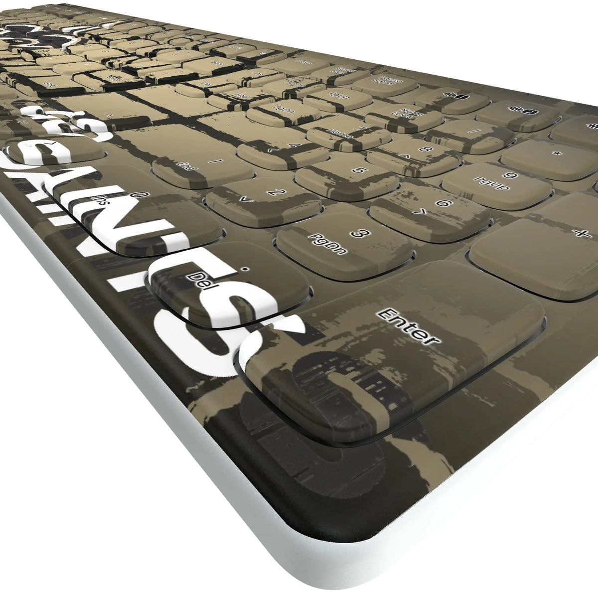 New Orleans Saints Brick KKB605 Curved Wireless Keyboard - Detail