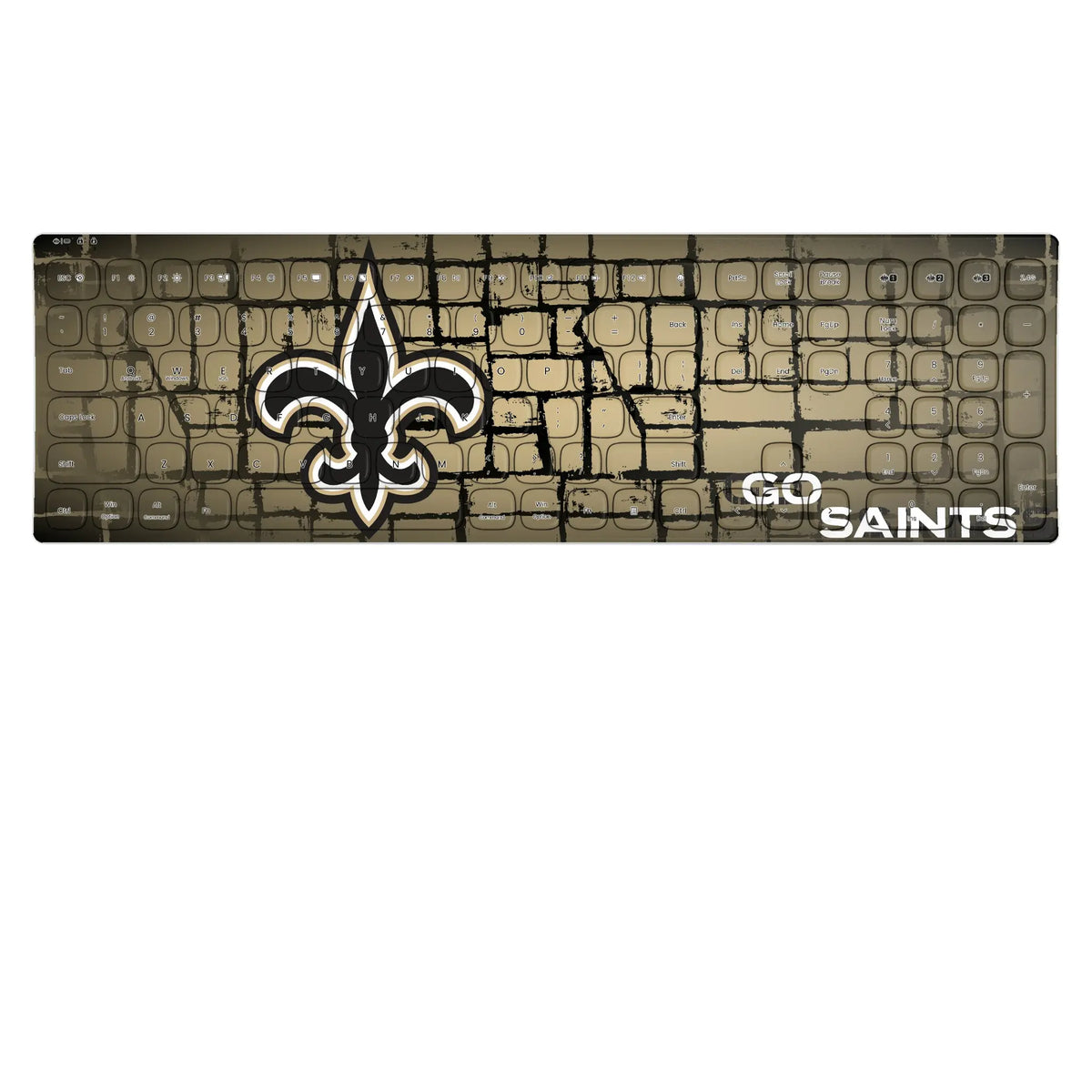New Orleans Saints Brick KKB605 Curved Wireless Keyboard