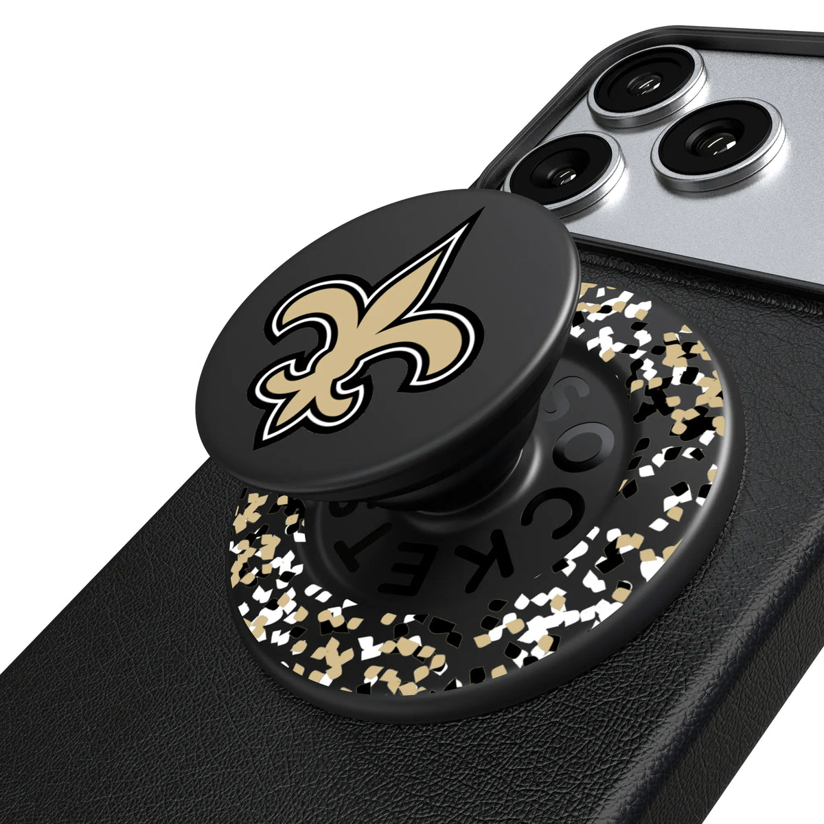 New Orleans Saints Confetti Popsockets Round Magnetic