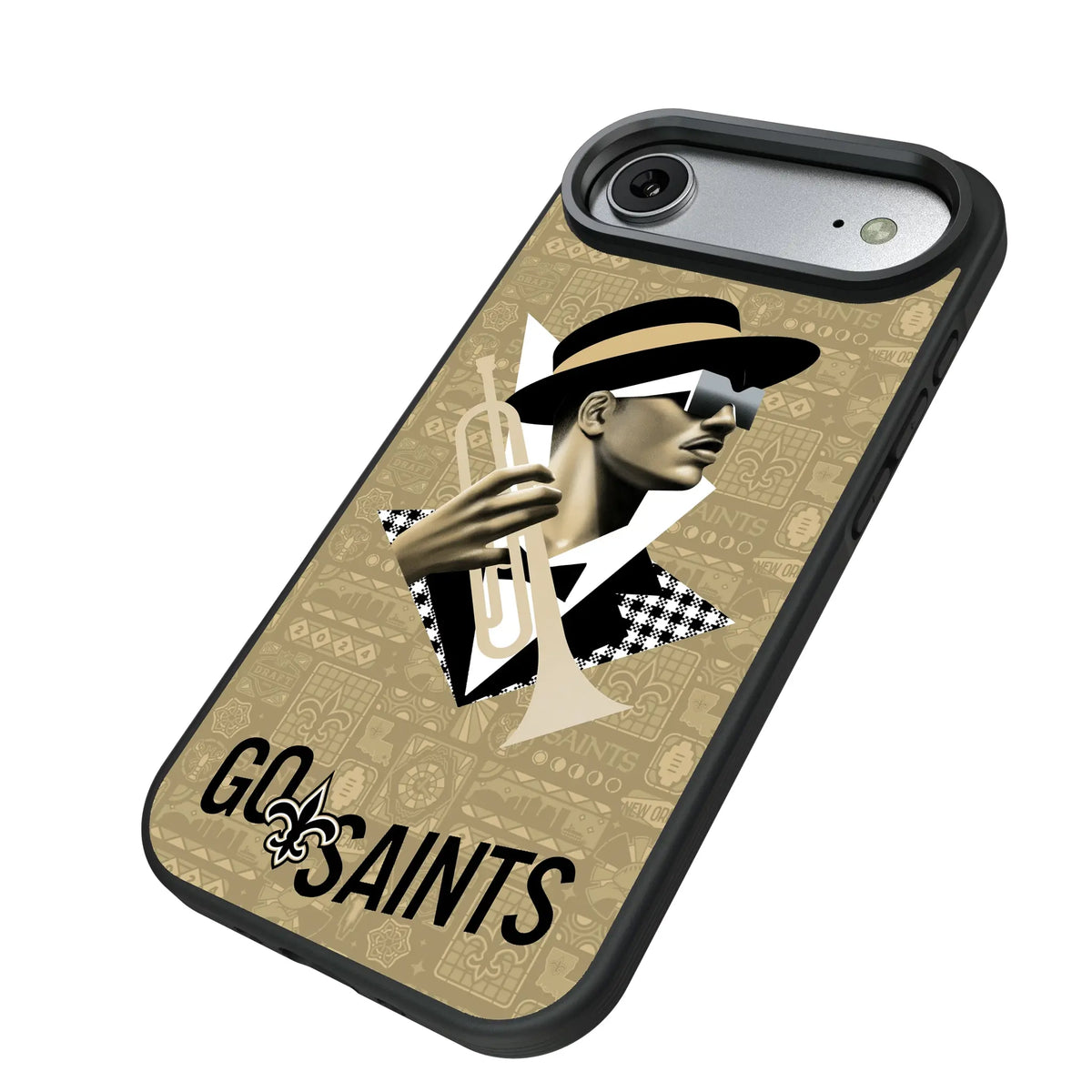 New Orleans Saints Deco iPhone Bump Phone Case for Apple iPhone - Isometric View#Device_iPhone Air