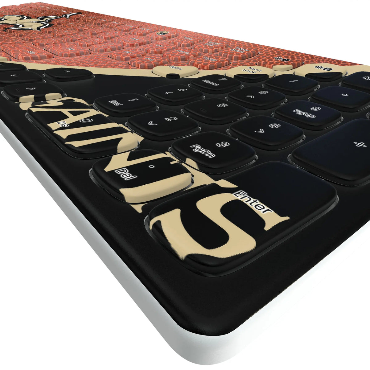 New Orleans Saints Football KKB605 Curved Wireless Keyboard - Detail