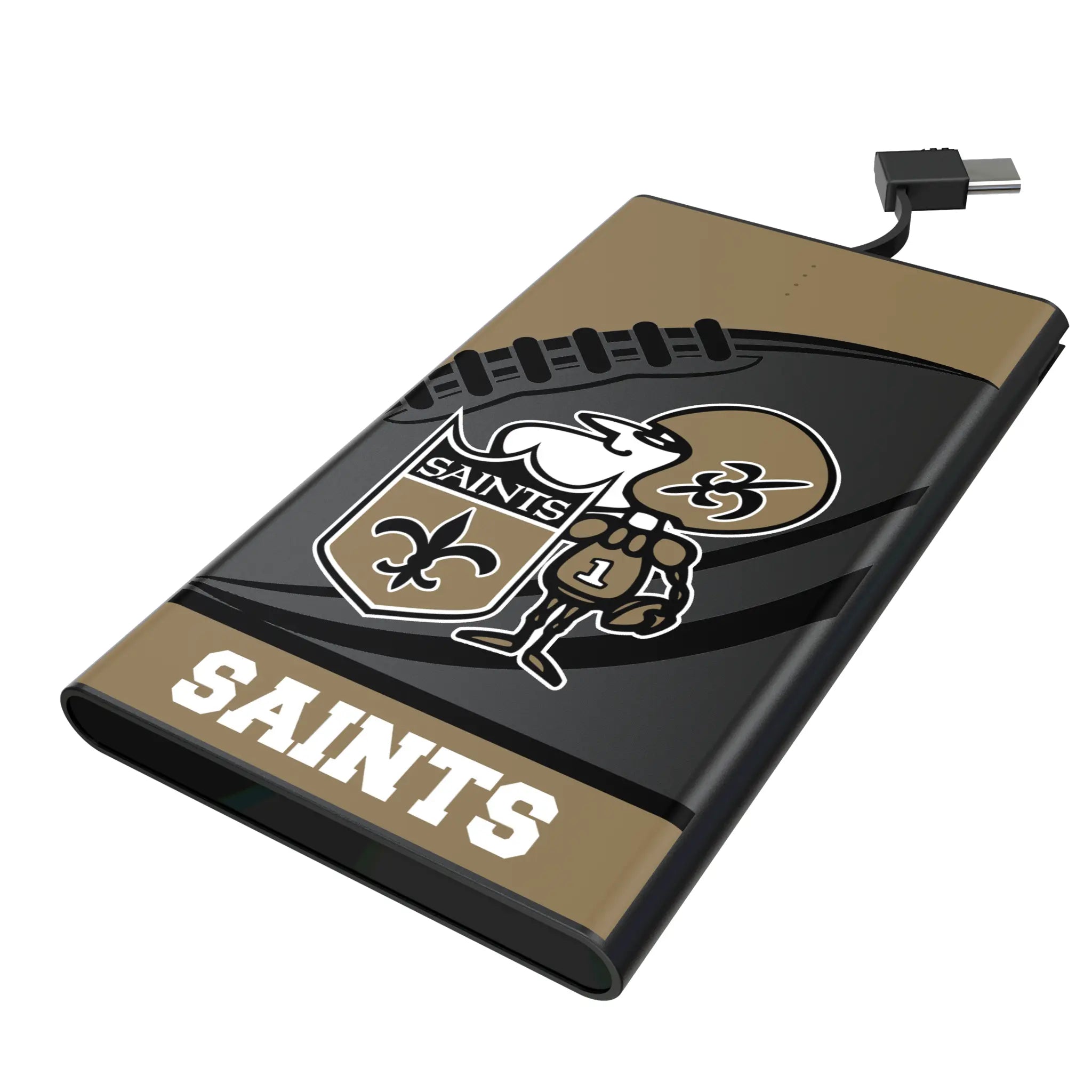 New Orleans Saints Historic Collection Passtime 5000mAh Flat Power Bank