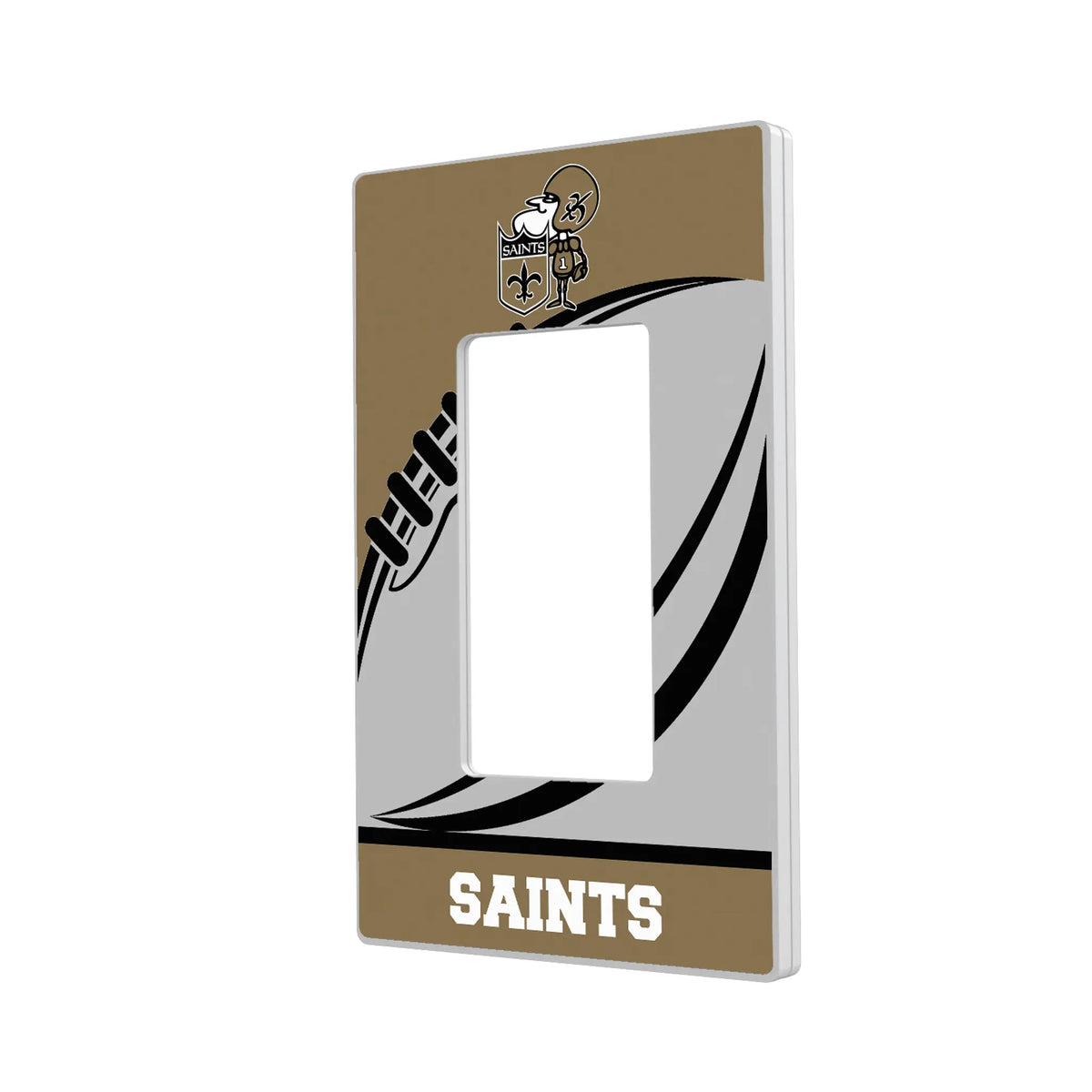 New Orleans Saints Historic Collection Passtime Hidden-Screw Light Switch Plate#Style_Single Rocker