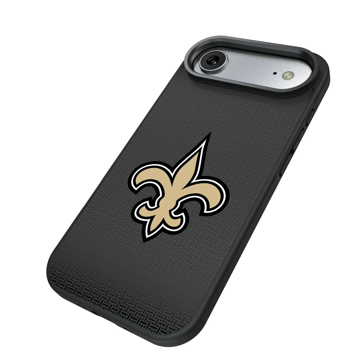 New Orleans Saints Linen iPhone Bump Phone Case for Apple iPhone - Isometric View#Device_iPhone Air