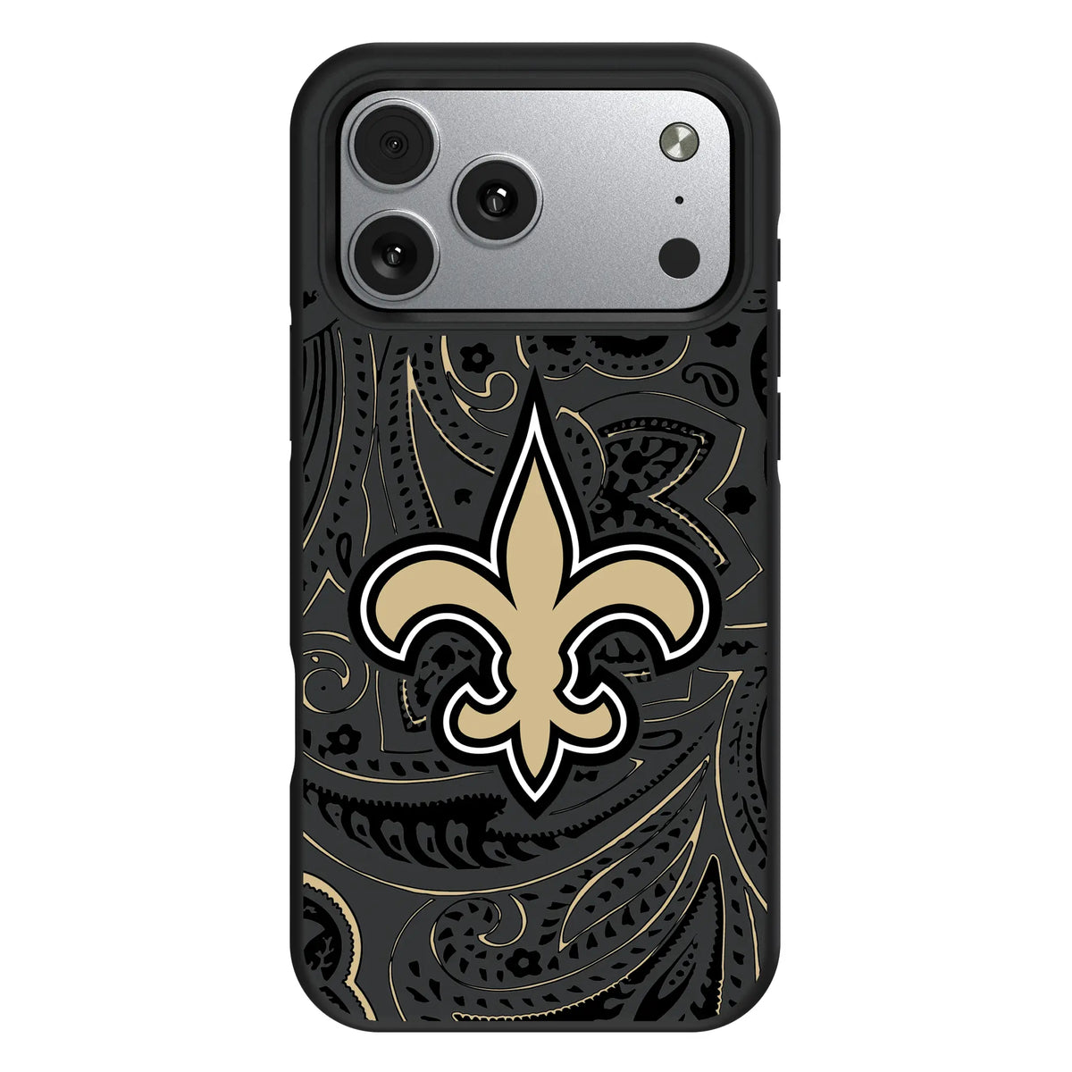 New Orleans Saints Paisley iPhone Bump Phone Case for Apple iPhone#Device_iPhone 17 Pro Max