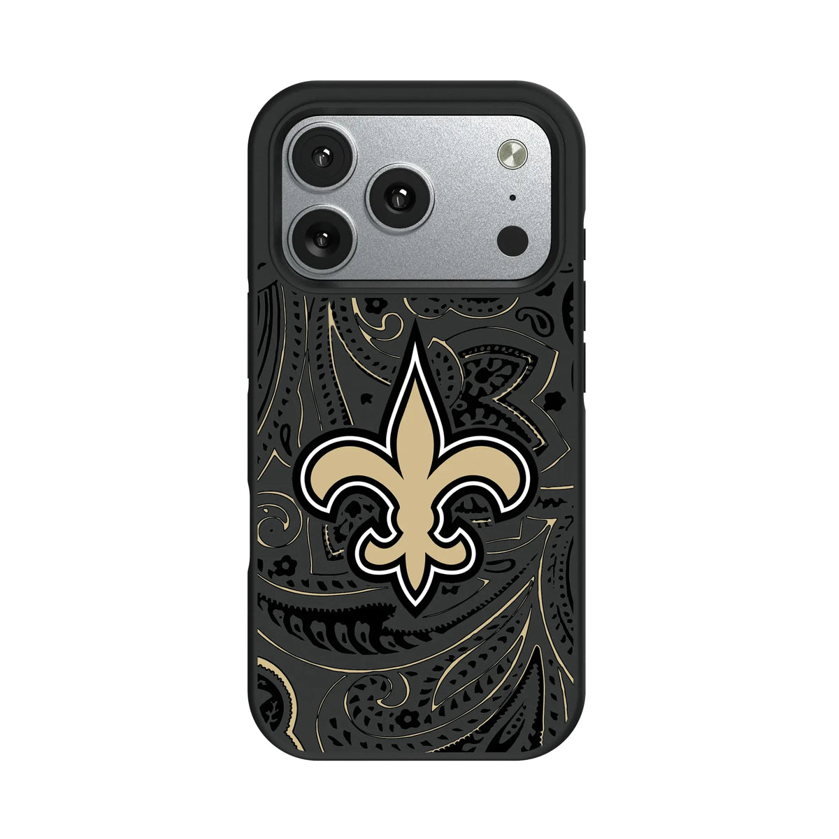 New Orleans Saints Paisley iPhone Bump Phone Case for Apple iPhone#Device_iPhone 17 Pro