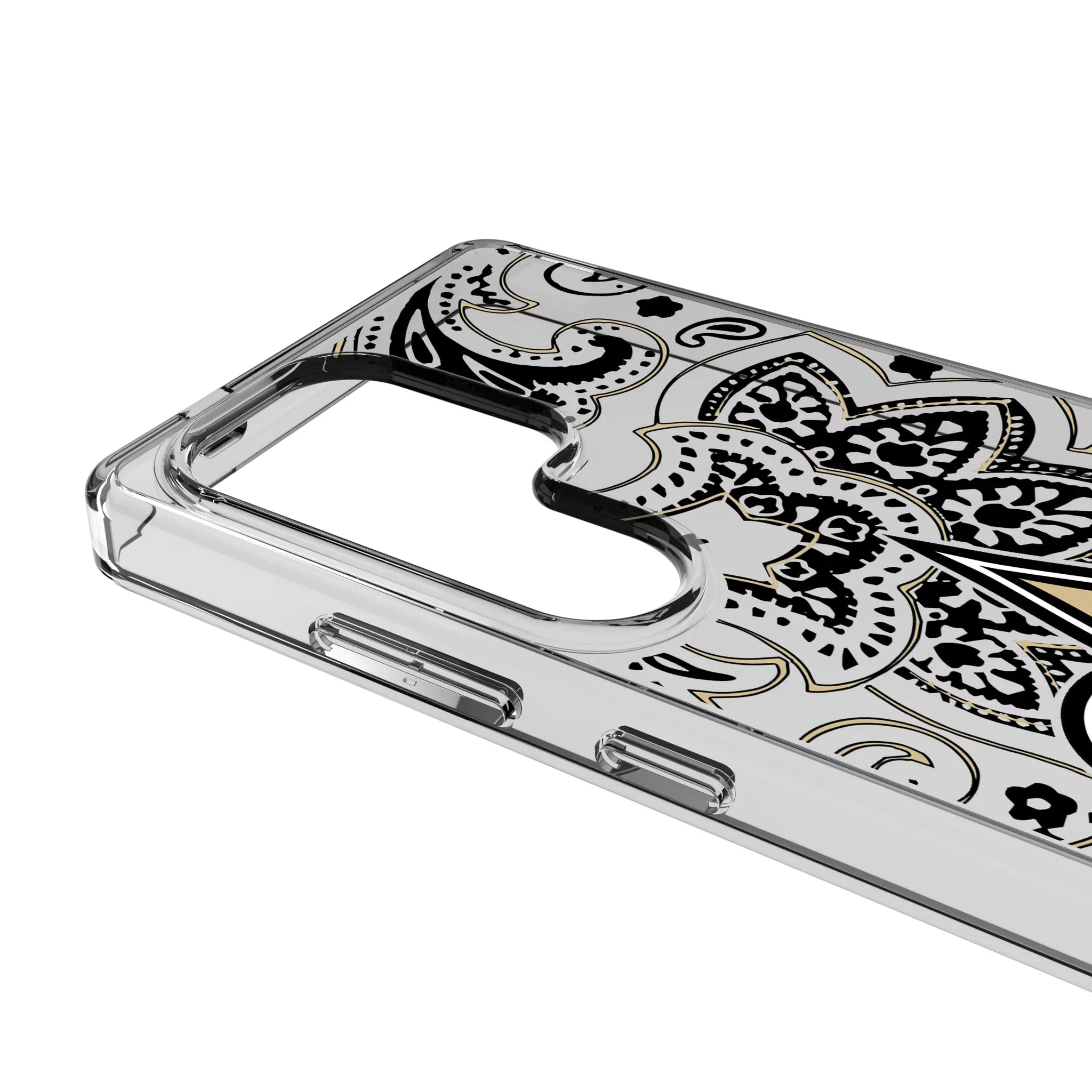 New Orleans Saints Paisley Galaxy Clear Phone Case for Samsung Galaxy - Detail#Device_Galaxy S25 Ultra