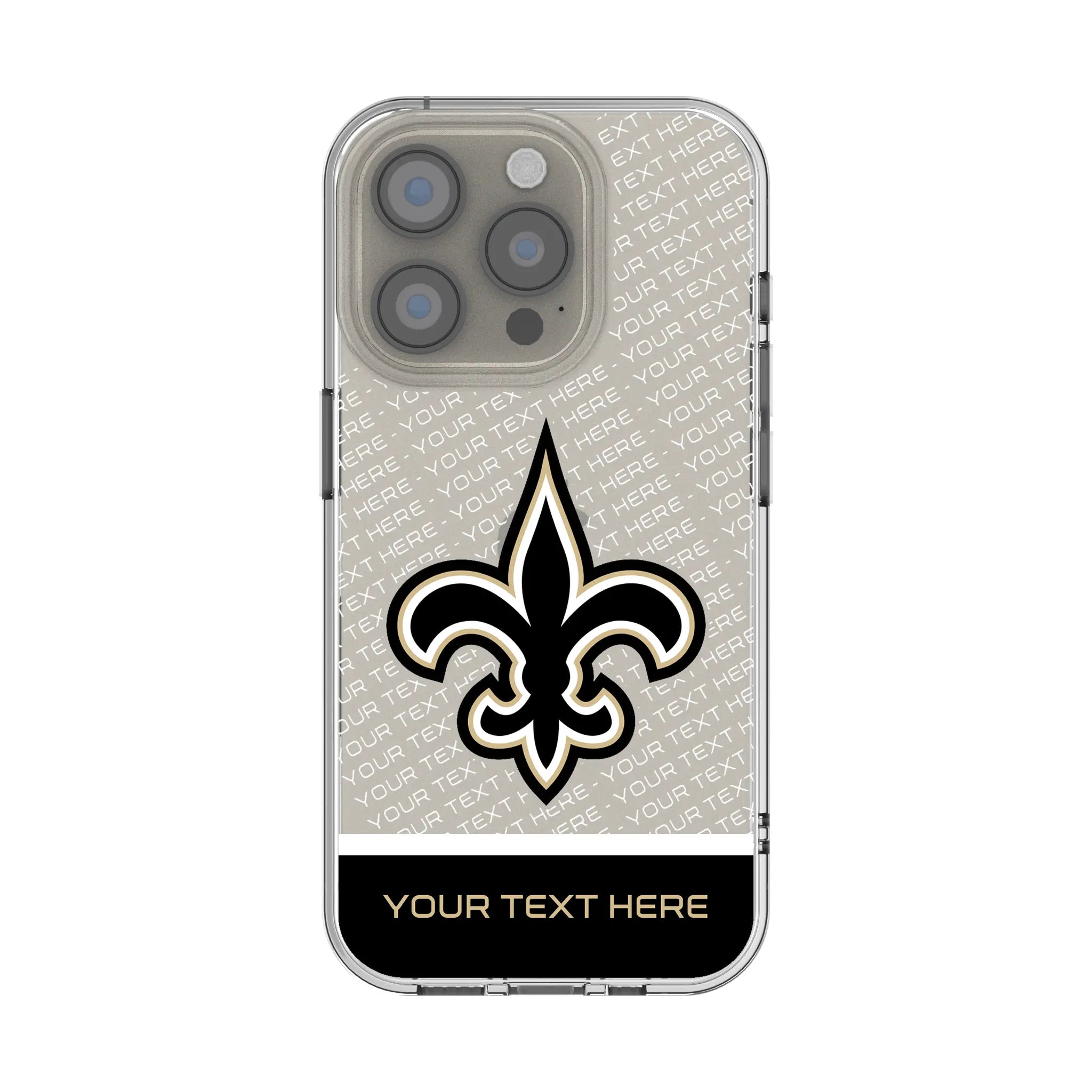 New Orleans Saints Personalized EndZone Plus iPhone Clear Phone Case for Apple iPhone