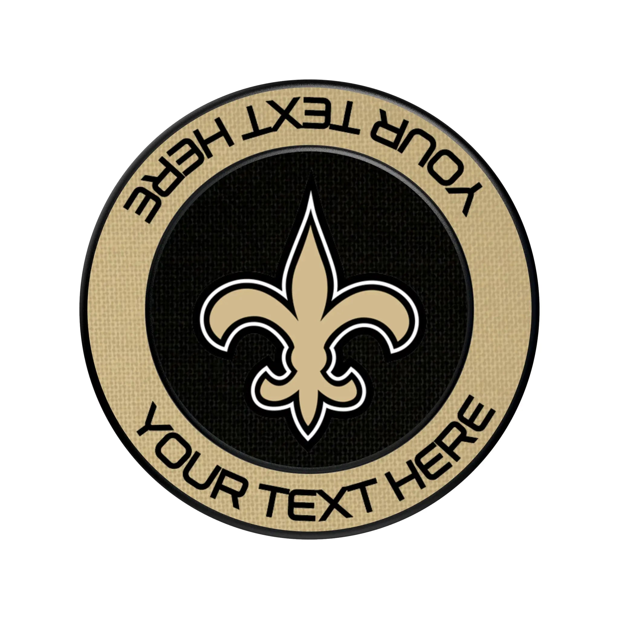 New Orleans Saints Personalized Endzone Solid Popsockets Round Magnetic