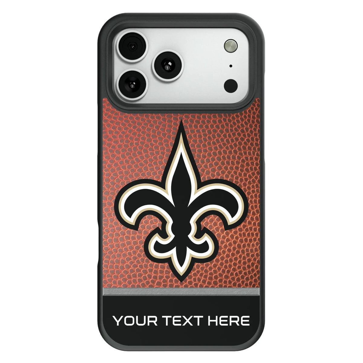 New Orleans Saints Personalized Football Bump Phone Case for Apple iPhone