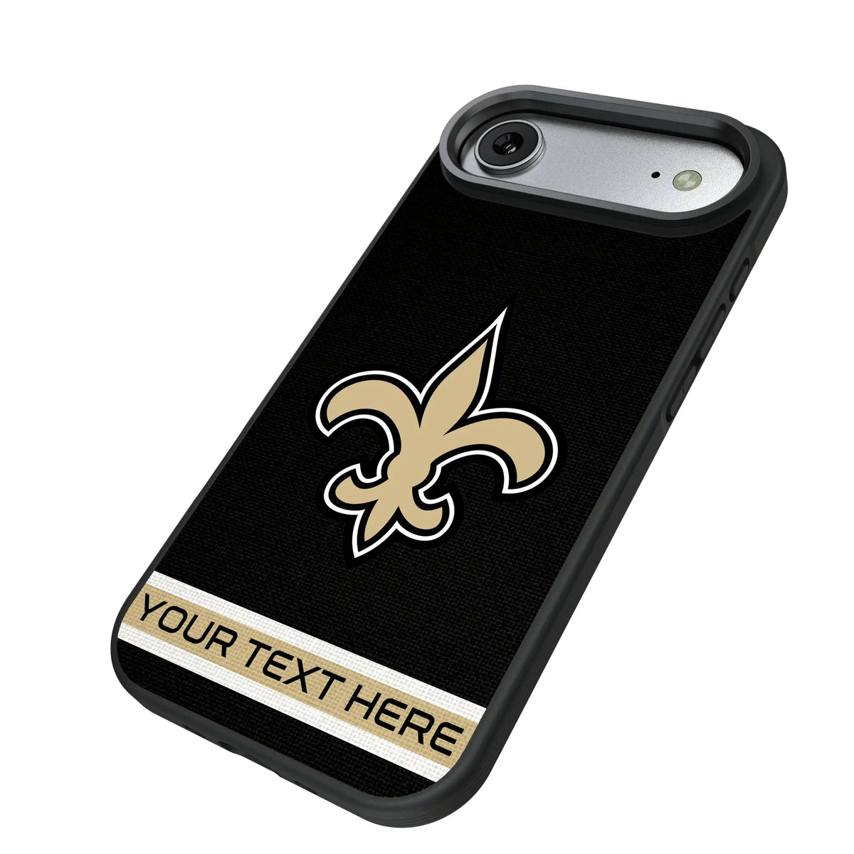New Orleans Saints Personalized Stripe iPhone Bump Phone Case for Apple iPhone - Isometric View#Device_iPhone Air