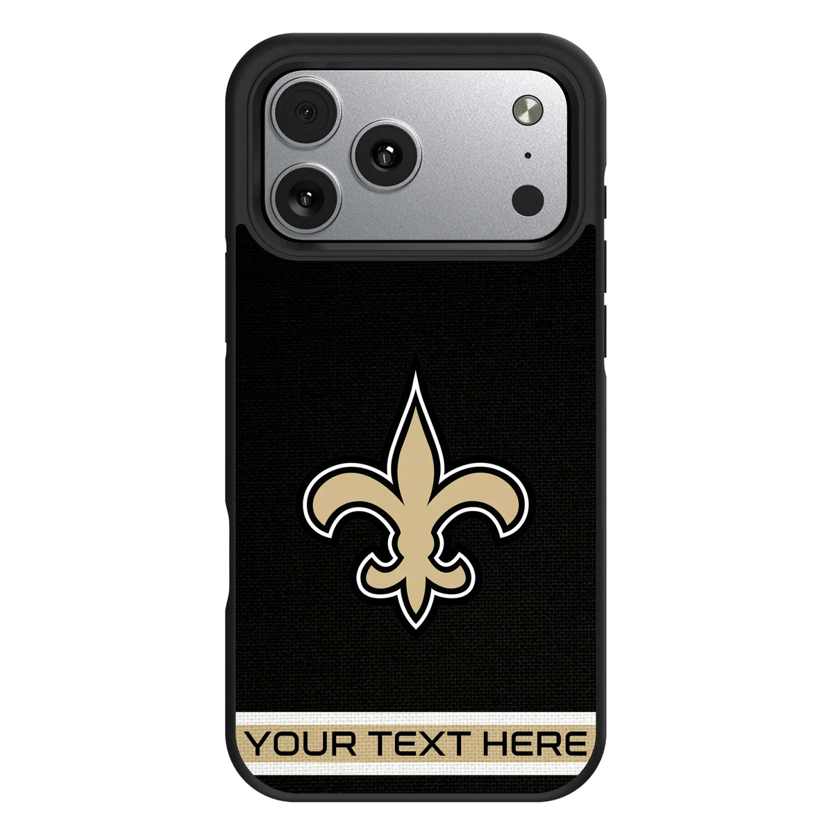 New Orleans Saints Personalized Stripe iPhone Bump Phone Case for Apple iPhone#Device_iPhone 17 Pro Max