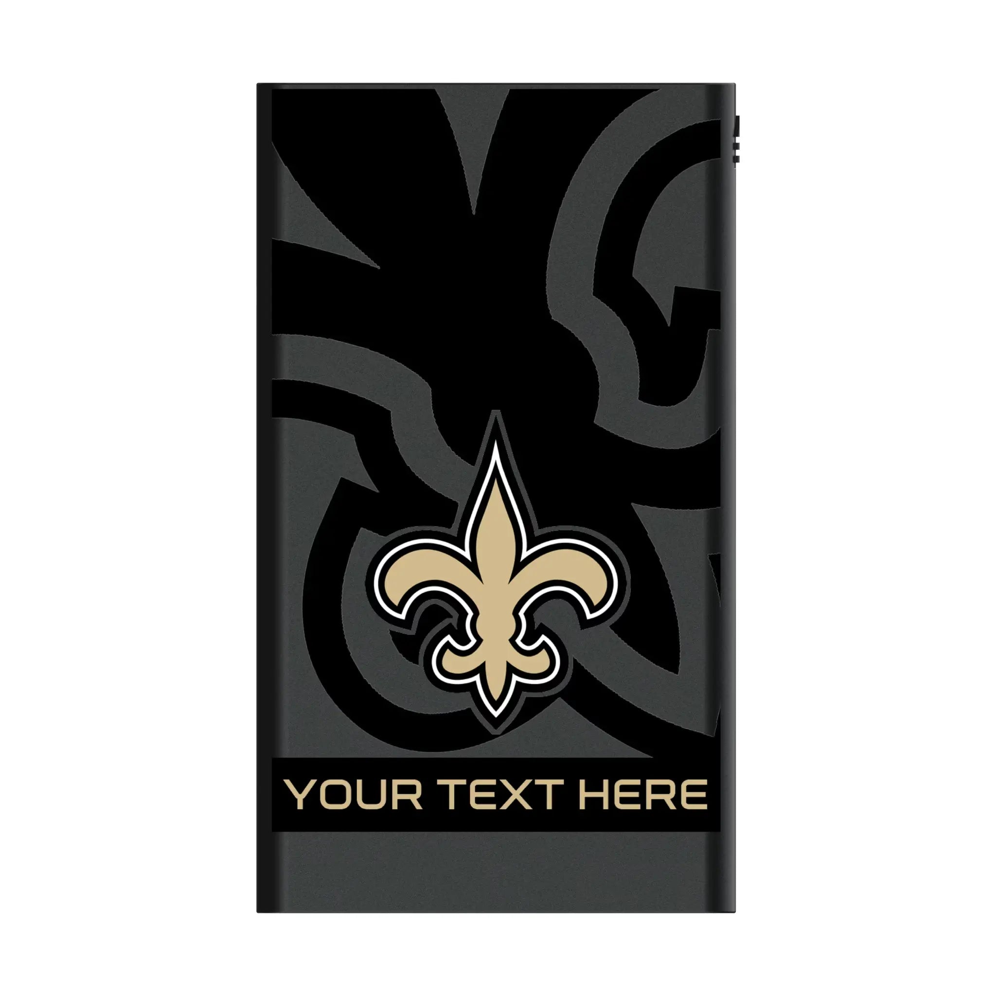 New Orleans Saints Personalized Tilt 5000mAh Flat Power Bank
