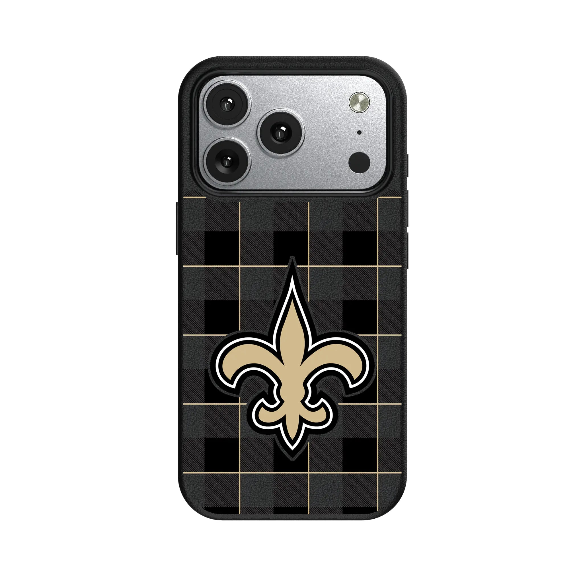 New Orleans Saints Plaid iPhone MagSafe Compatible Phone Case for Apple iPhone#Device_iPhone 17 Pro