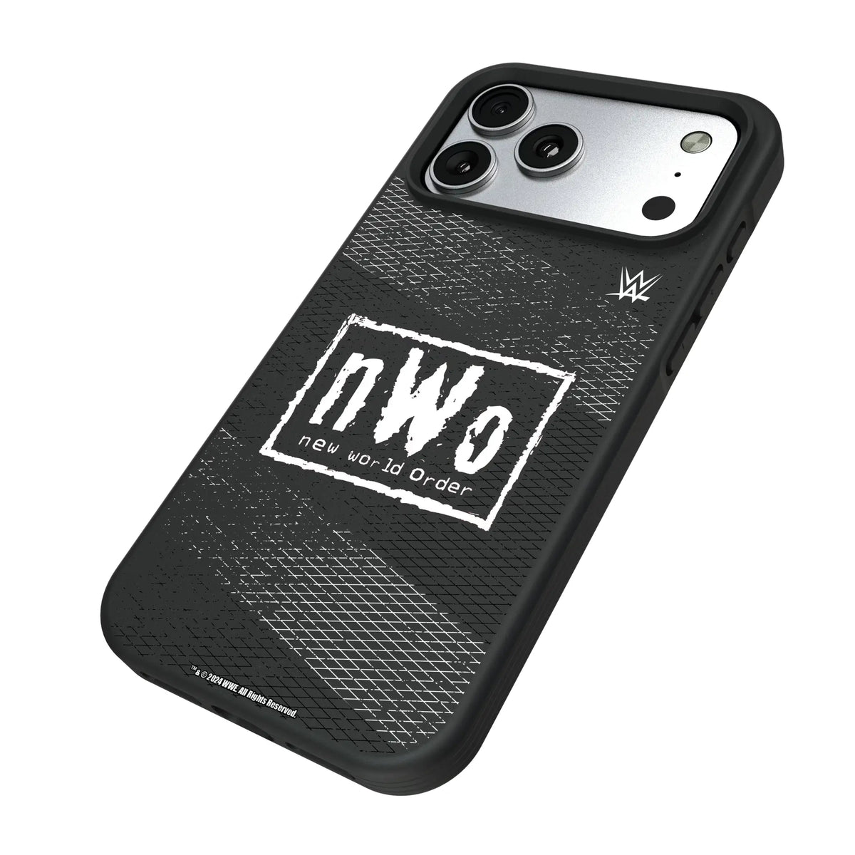 New World Order Steel iPhone Bump Phone Case for Apple iPhone - Isometric View#Device_iPhone 17 Pro Max