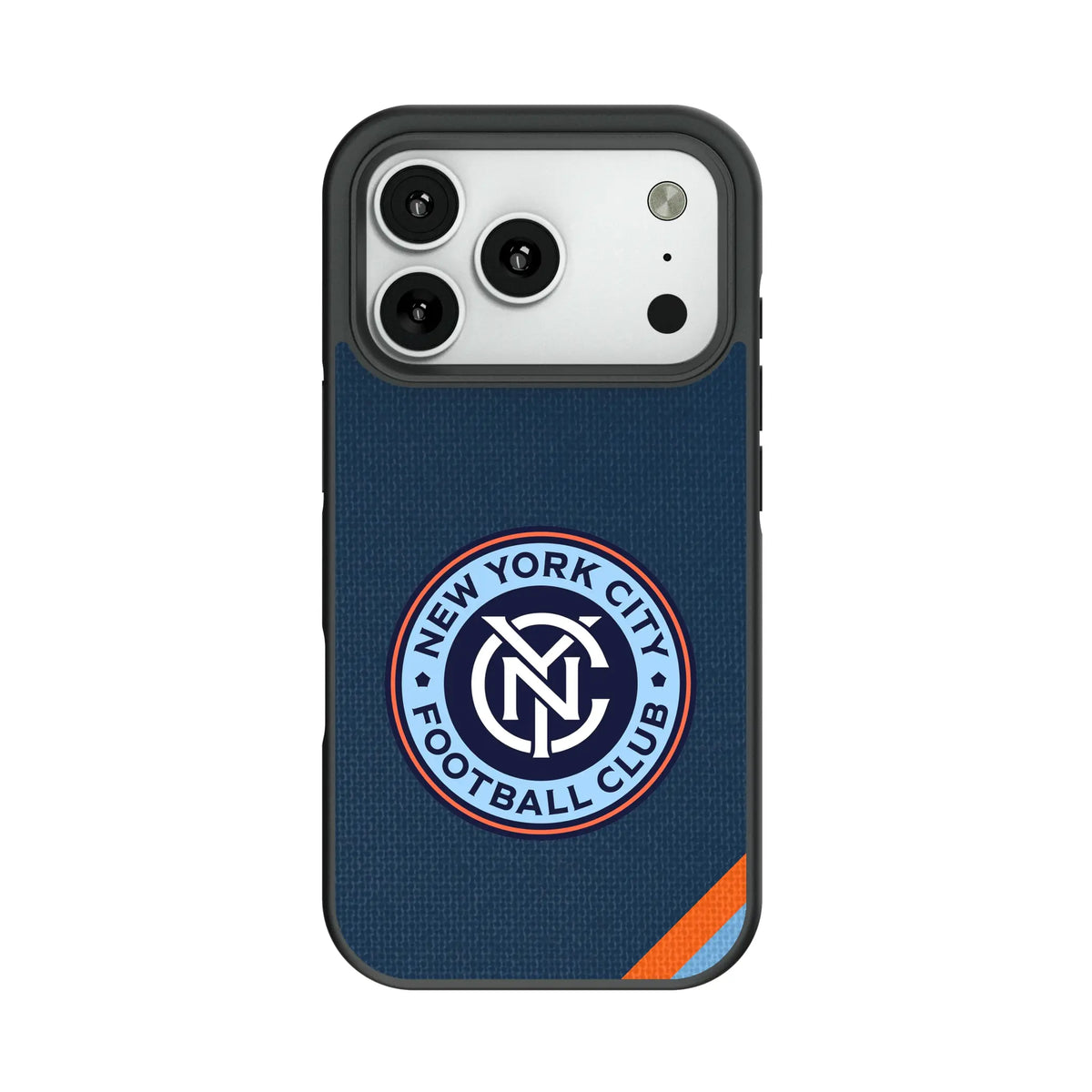 New York City FC Diagonal Stripe Bump Phone Case for Apple iPhone