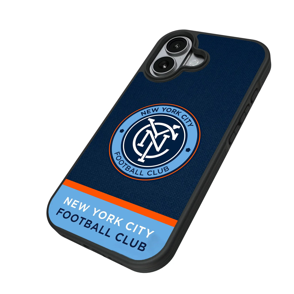 New York City FC Endzone Solid iPhone Bump Phone Case for Apple iPhone - Isometric View#Device_iPhone 17
