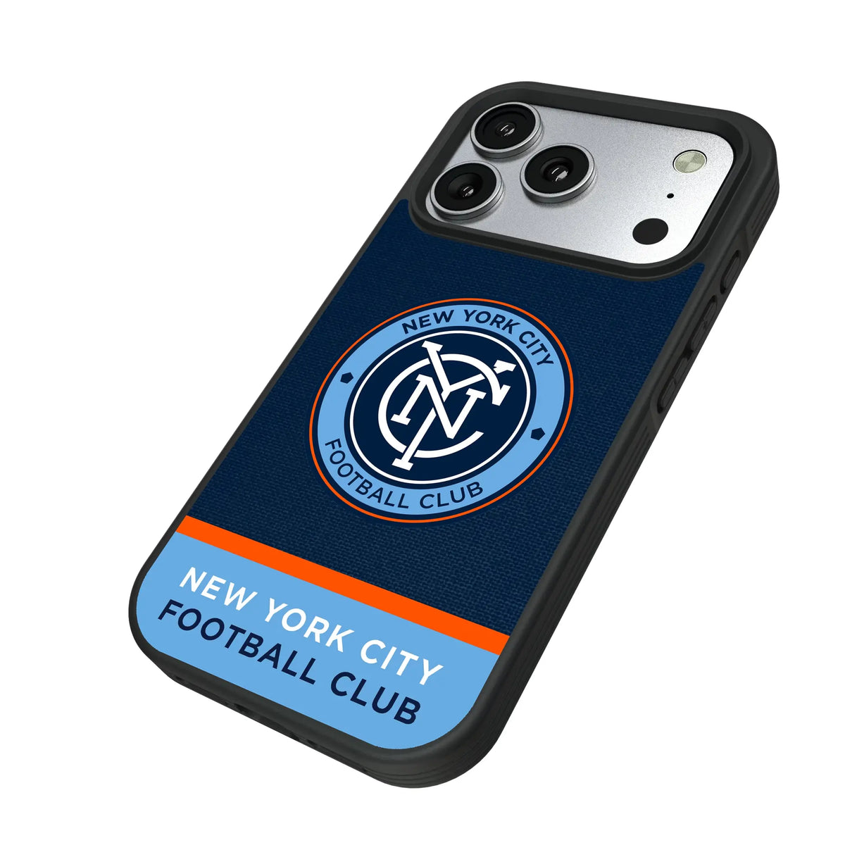 New York City FC Endzone Solid iPhone Bump Phone Case for Apple iPhone - Isometric View#Device_iPhone 17 Pro