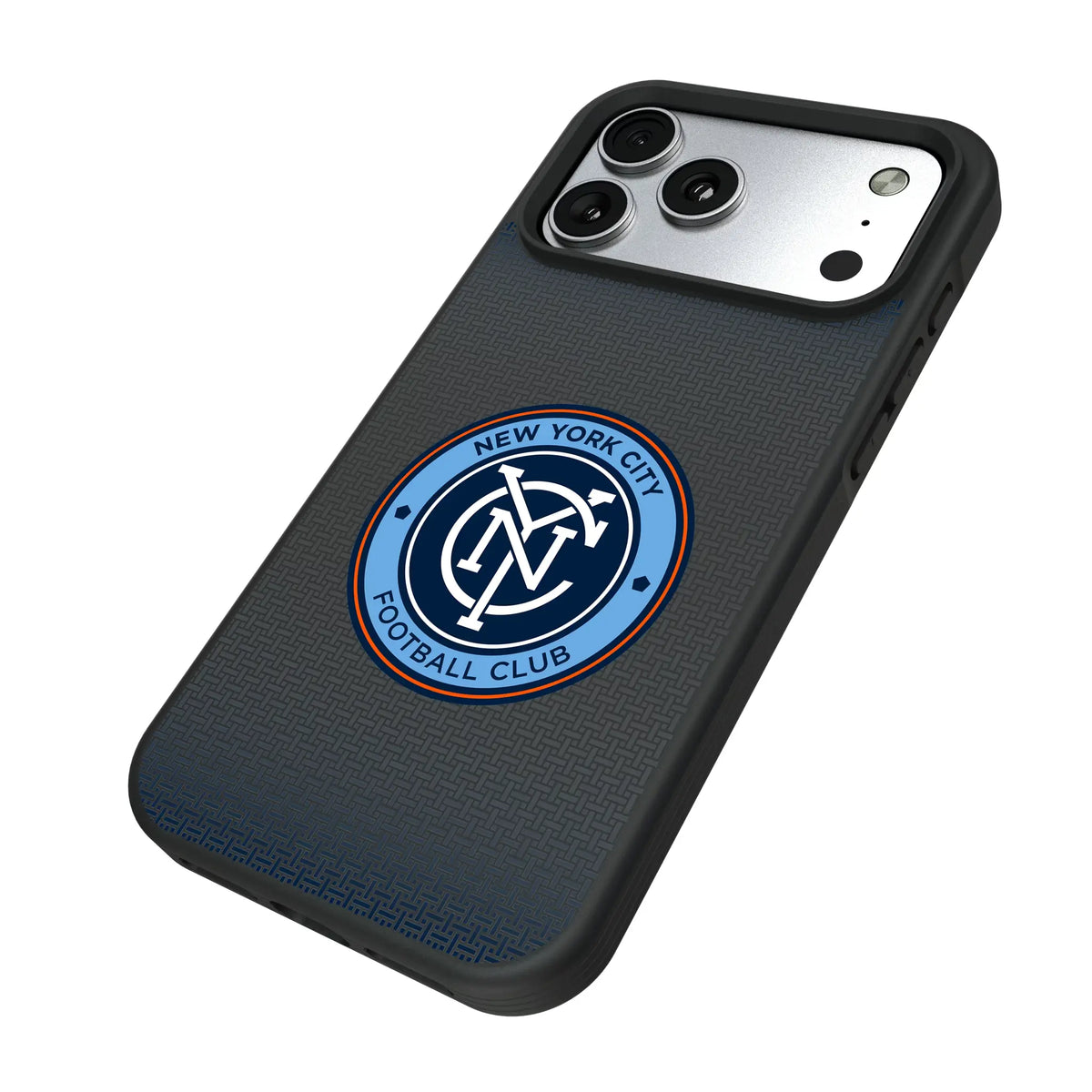 New York City FC Linen iPhone Bump Phone Case for Apple iPhone - Isometric View#Device_iPhone 17 Pro Max