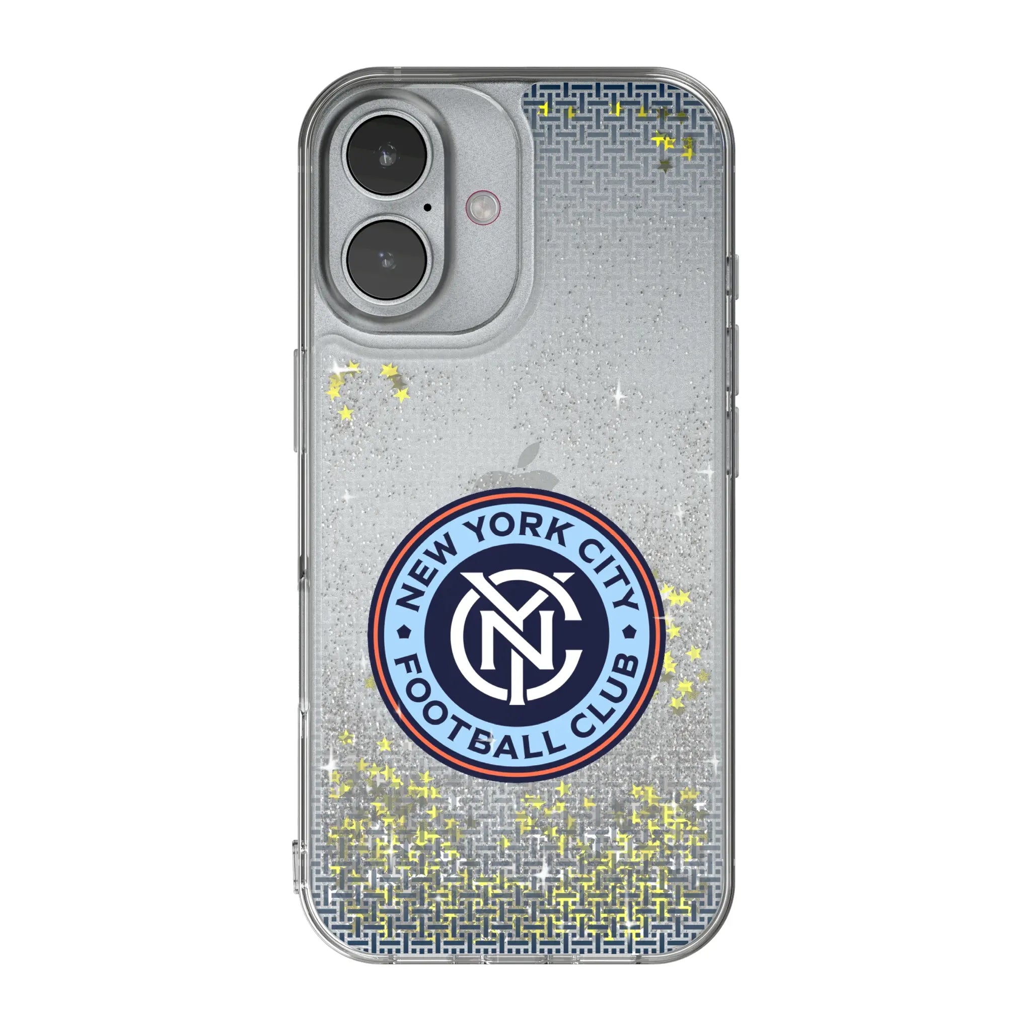 New York City FC Linen iPhone Glitter Phone Case for Apple iPhone