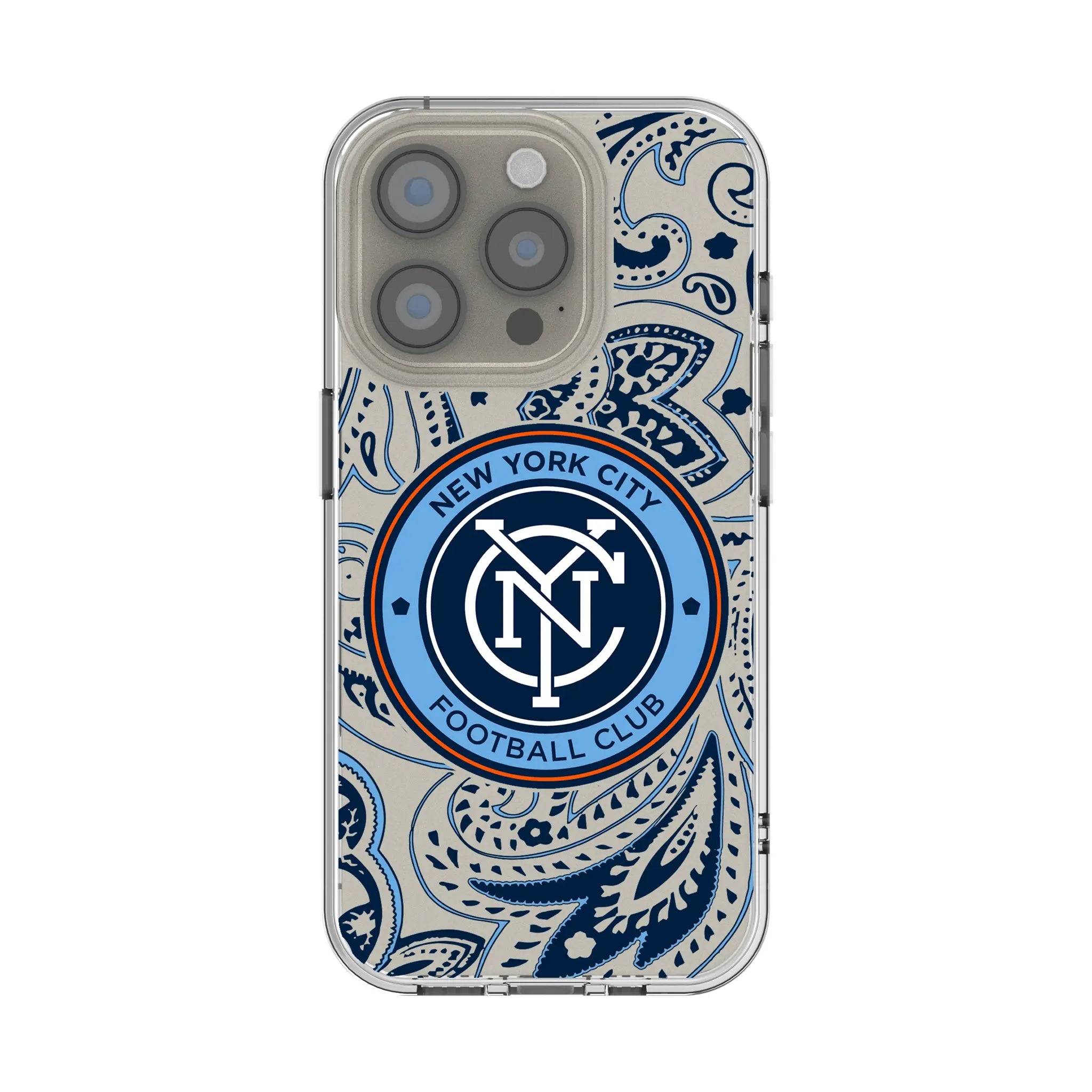 New York City FC Paisley iPhone Clear Phone Case for Apple iPhone