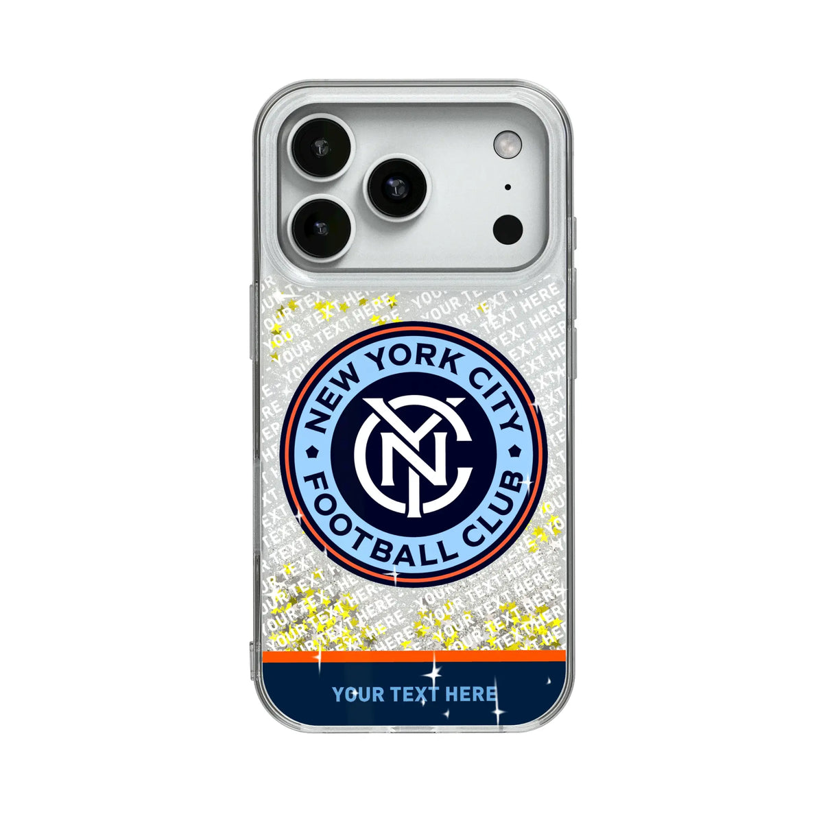 New York City FC Personalized EndZone Plus Glitter Phone Case for Apple iPhone