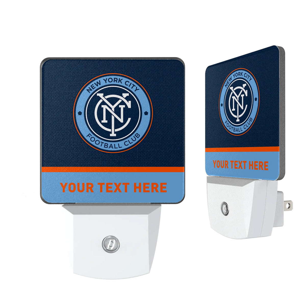 New York City FC Personalized Endzone Solid Night Light 2-Pack
