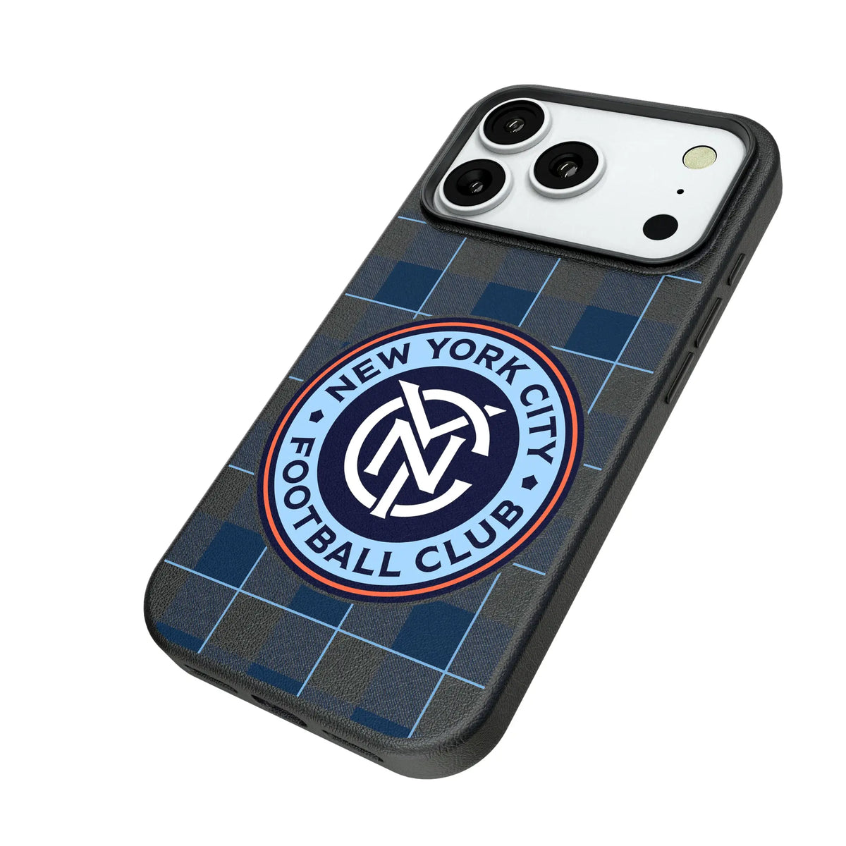 New York City FC Plaid iPhone MagSafe Compatible Phone Case for Apple iPhone - Isometric View#Device_iPhone 18 Pro