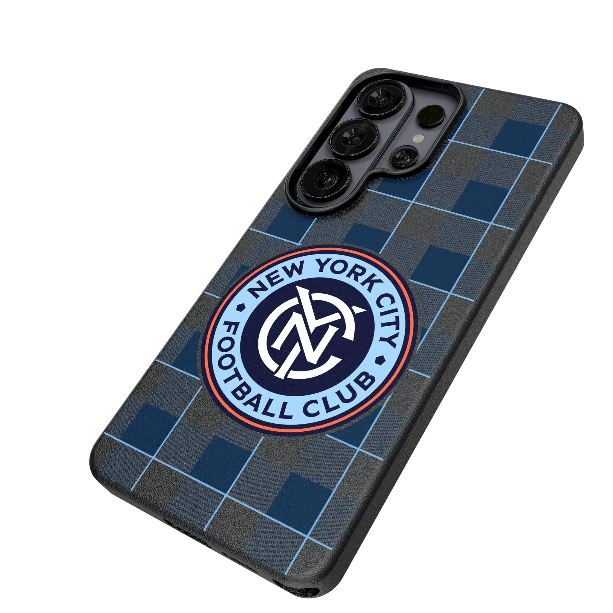 New York City FC Plaid Galaxy MagSafe Compatible Phone Case for Samsung Galaxy - Isometric View#Device_Galaxy S26 Ultra