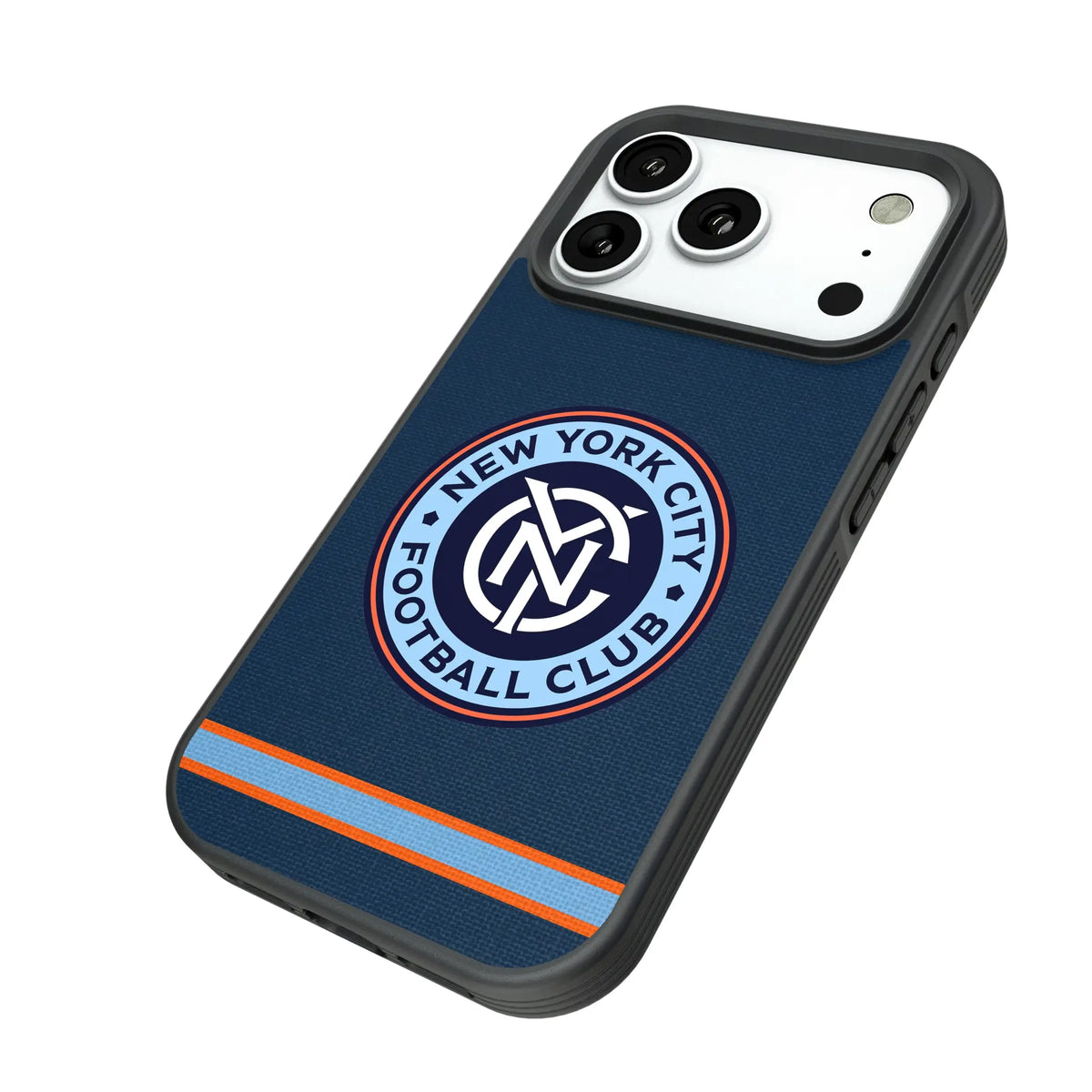 New York City FC Stripe iPhone Bump Phone Case for Apple iPhone - Isometric View#Device_iPhone 18 Pro