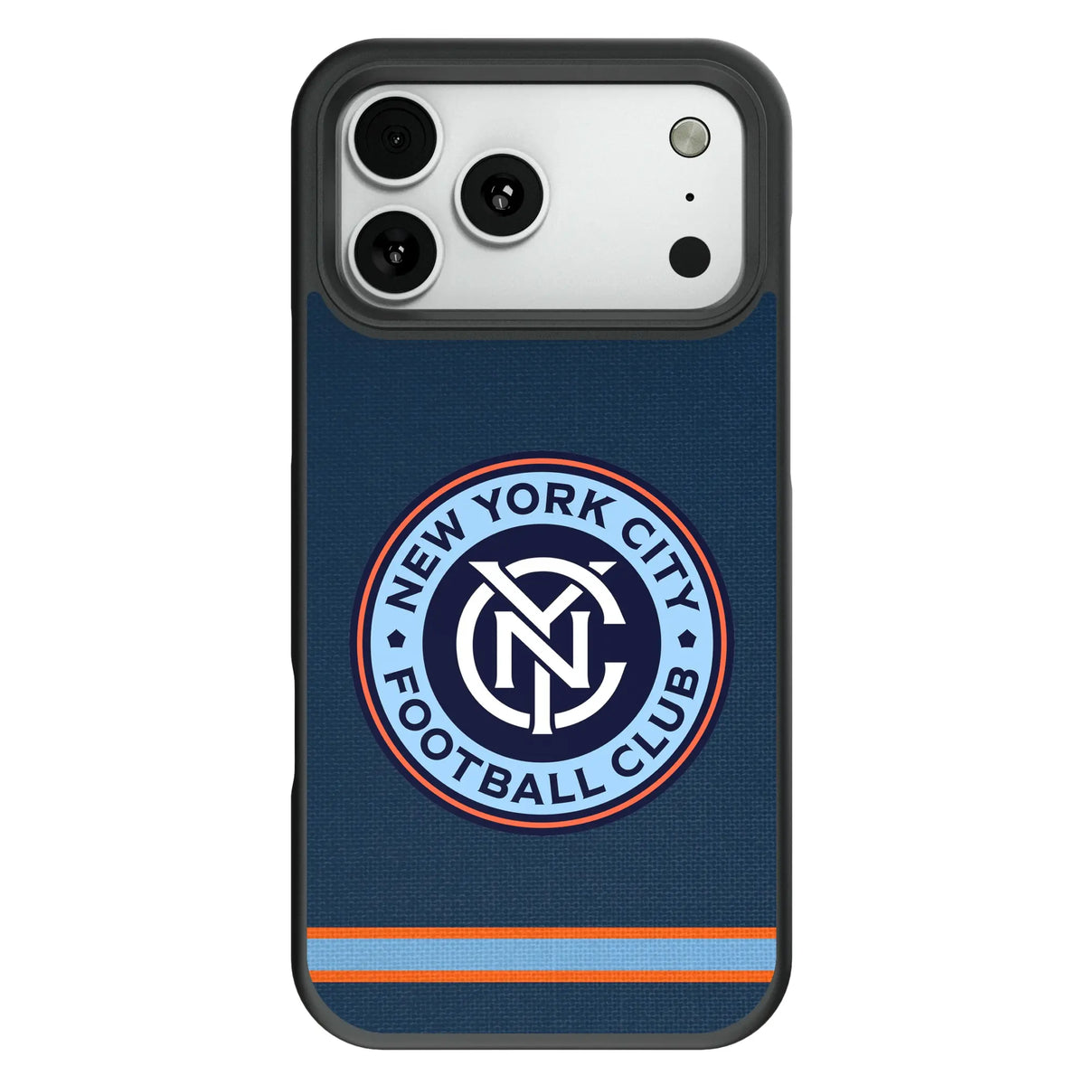 New York City FC Stripe Bump Phone Case for Apple iPhone