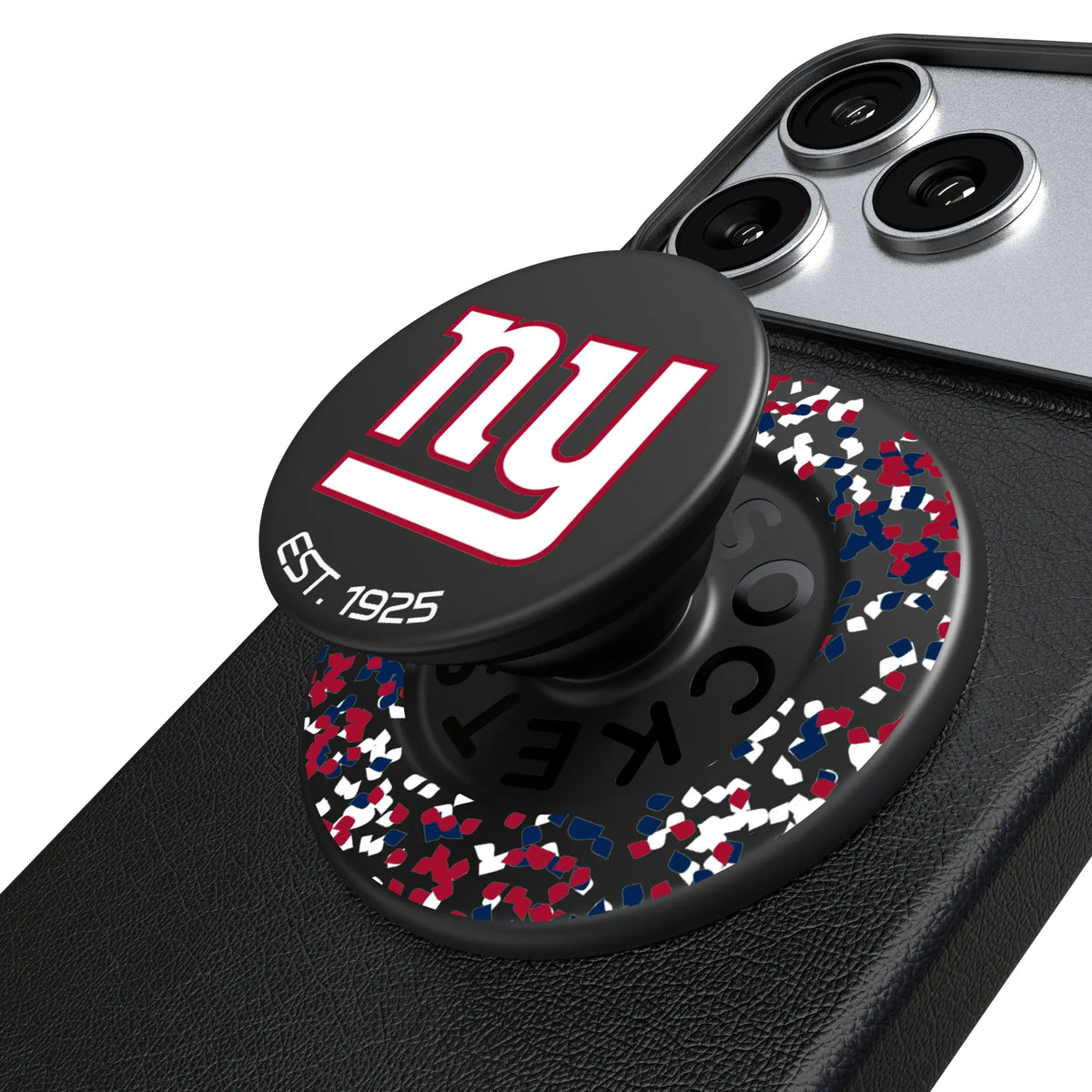 New York Giants Confetti Popsockets Round Magnetic