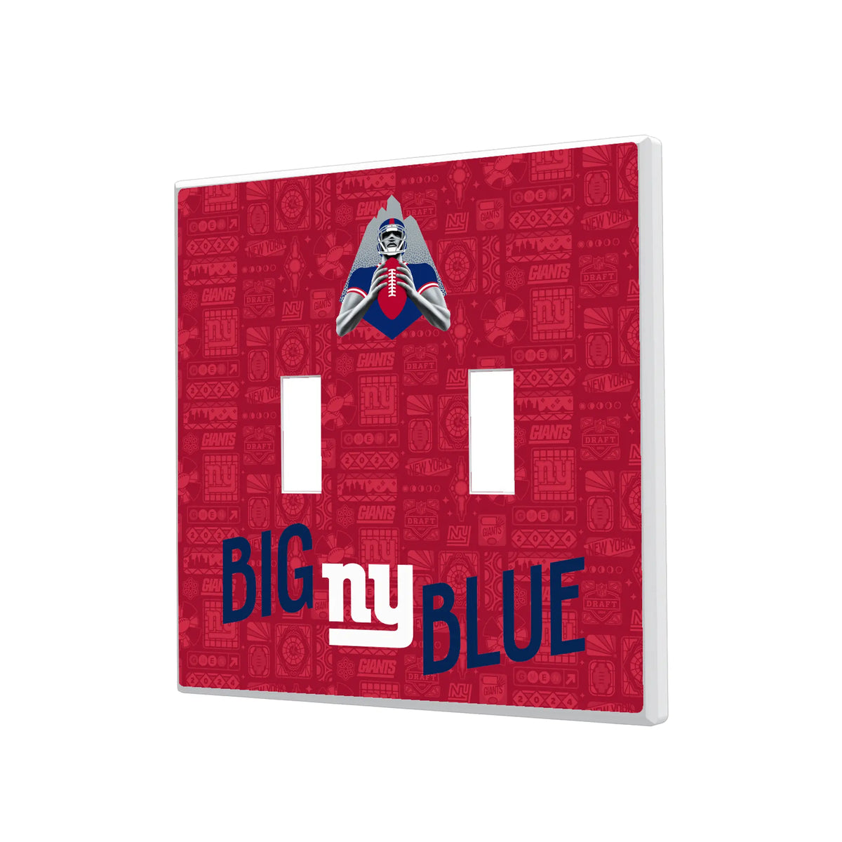 New York Giants Deco Hidden-Screw Light Switch Plate#Style_Double Toggle