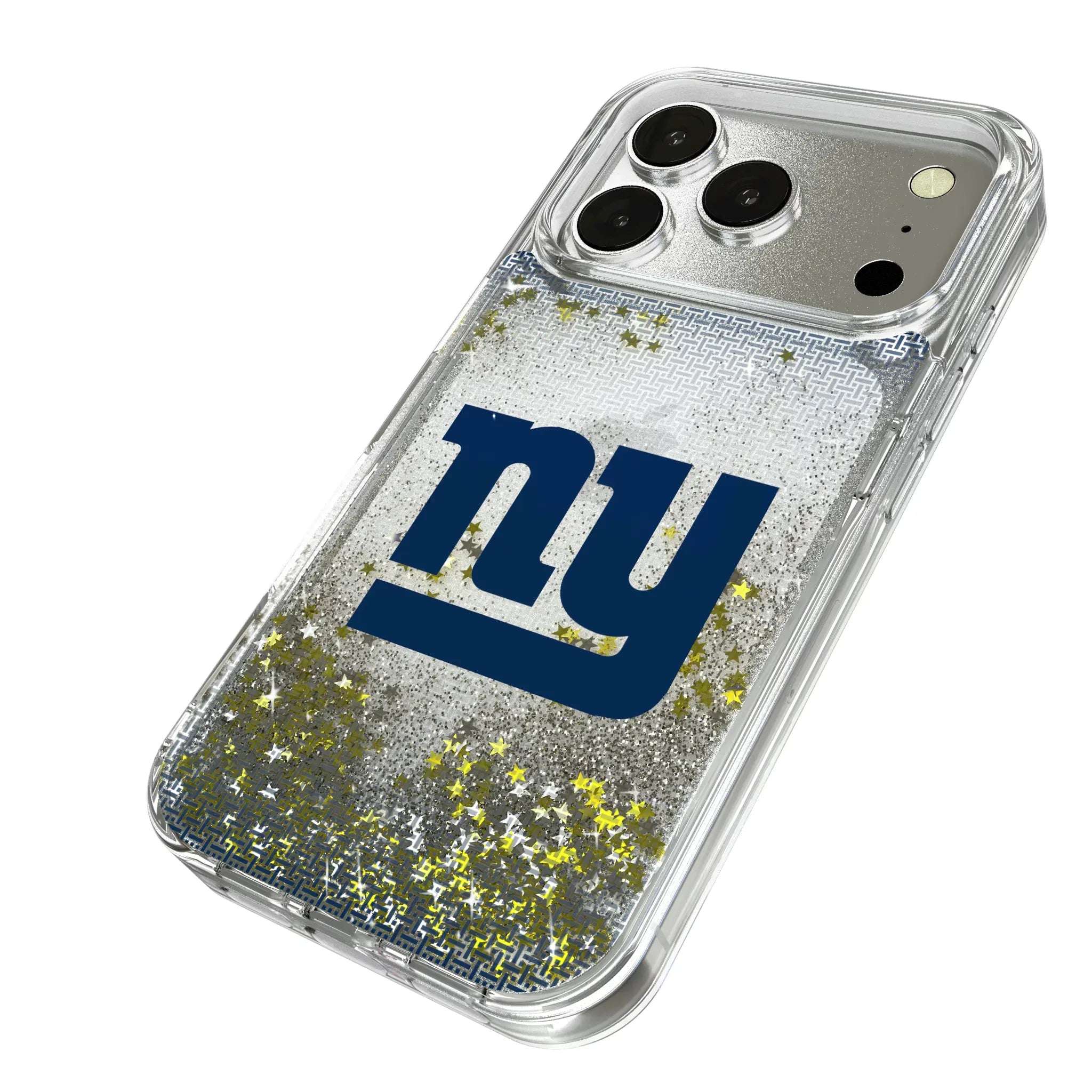 New York Giants Linen iPhone Glitter Phone Case for Apple iPhone - Isometric View