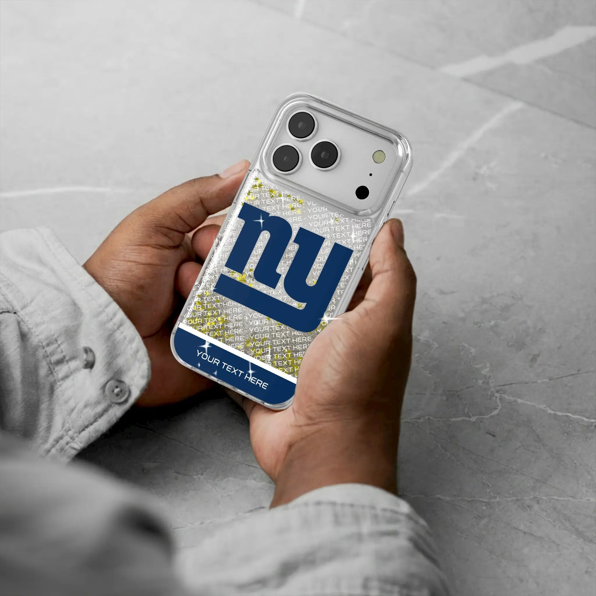 New York Giants Personalized EndZone Plus iPhone Glitter Phone Case for Apple iPhone - Lifestyle#Device_iPhone 17 Pro