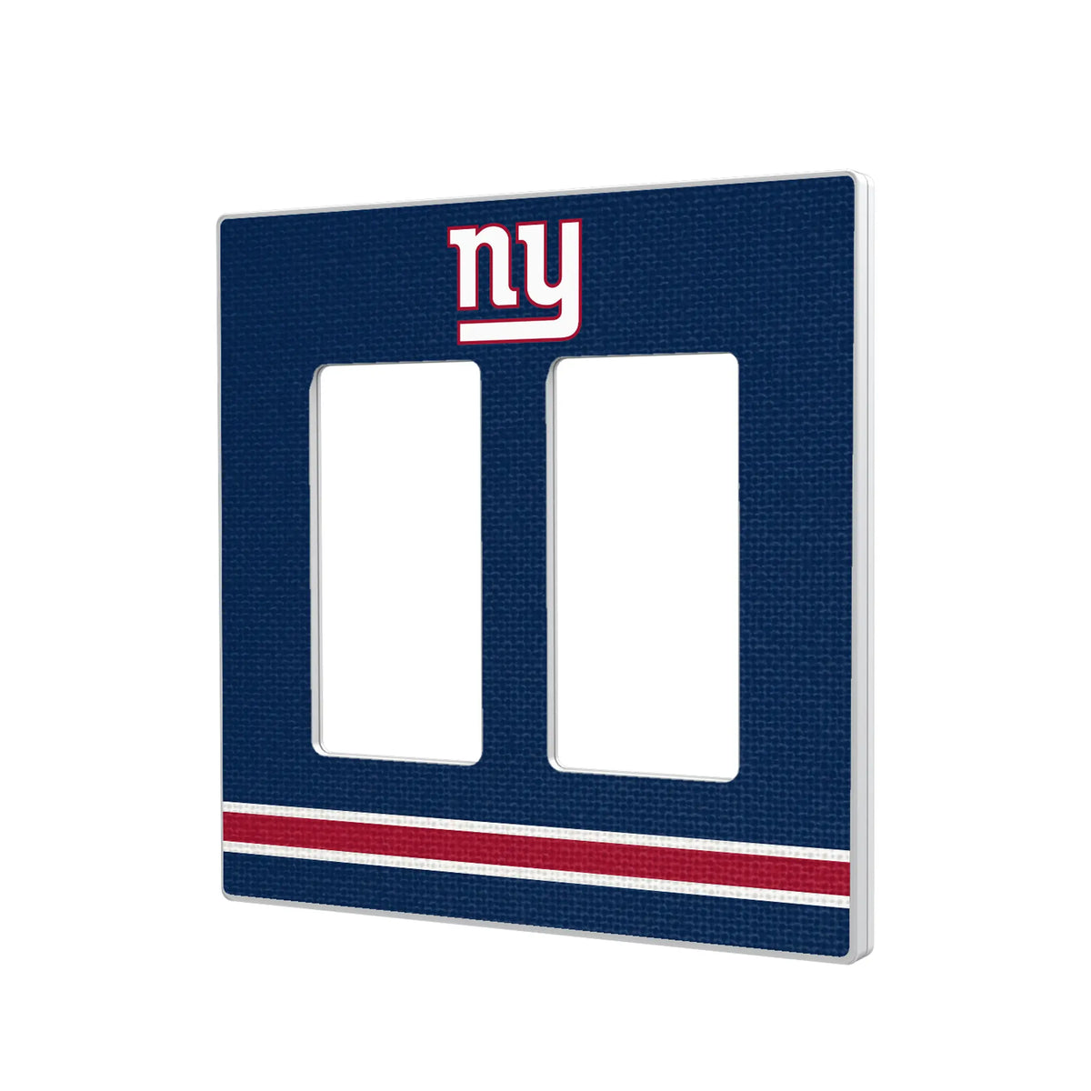 New York Giants Stripe Hidden-Screw Light Switch Plate#Style_Double Rocker