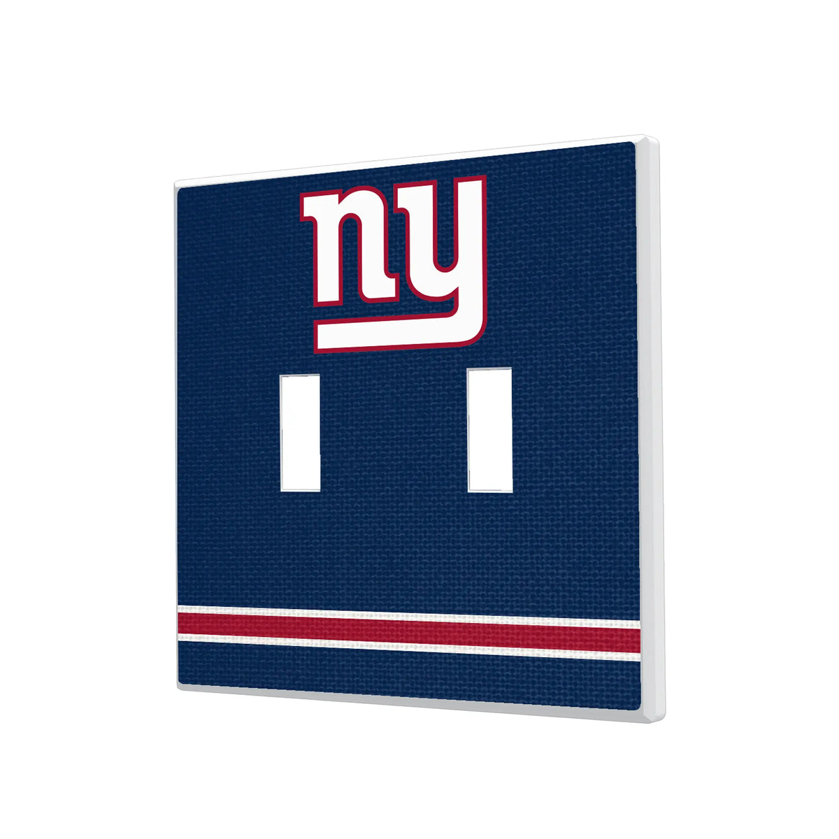 New York Giants Stripe Hidden-Screw Light Switch Plate#Style_Double Toggle