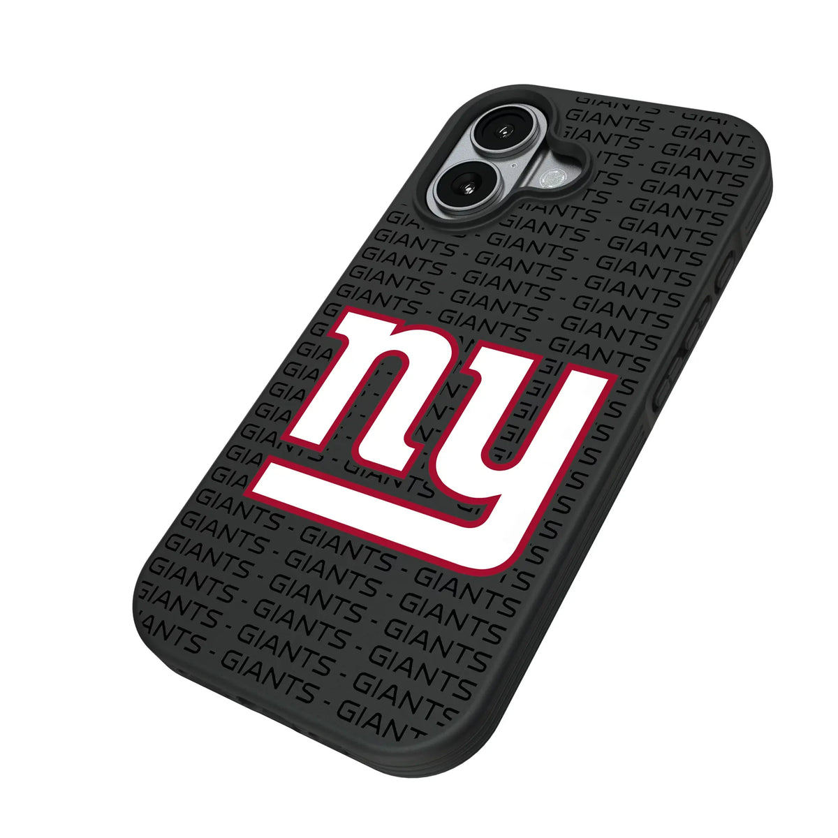 New York Giants Text Backdrop iPhone Bump Phone Case for Apple iPhone - Isometric View#Device_iPhone 17
