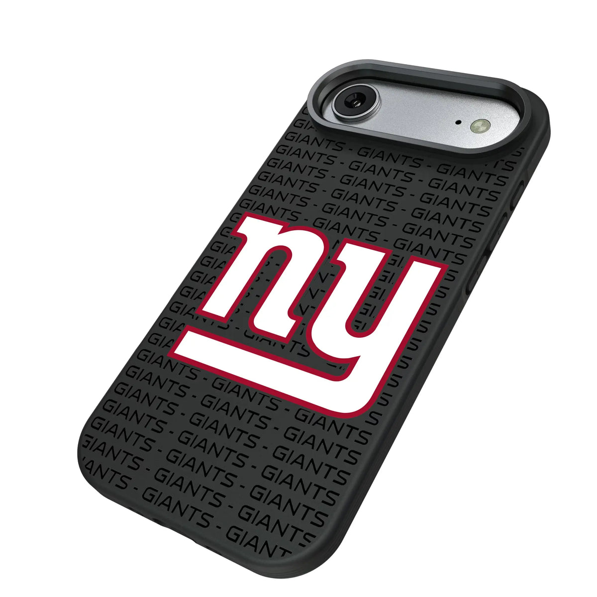 New York Giants Text Backdrop iPhone Bump Phone Case for Apple iPhone - Isometric View#Device_iPhone Air